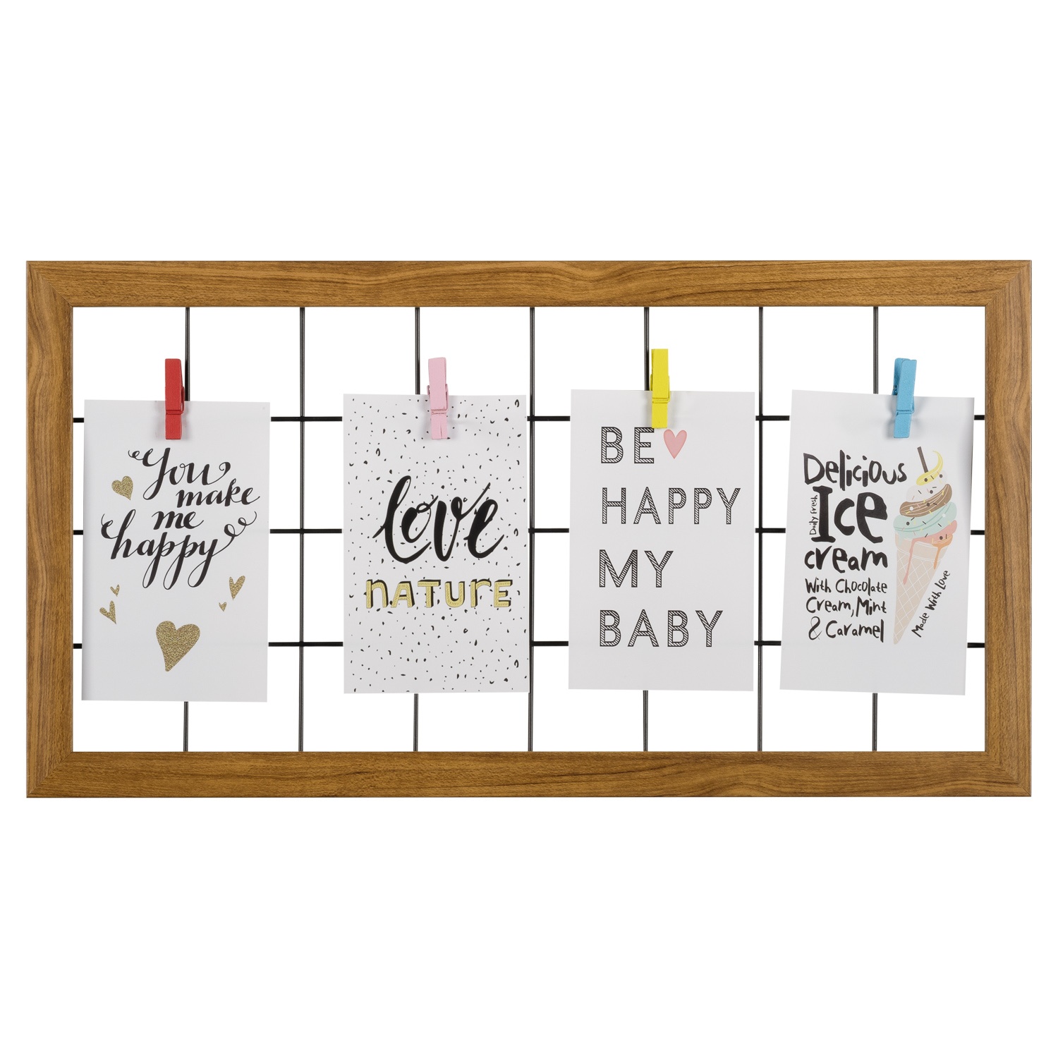 Фоторамка с прищепками Selecta 23x43 см