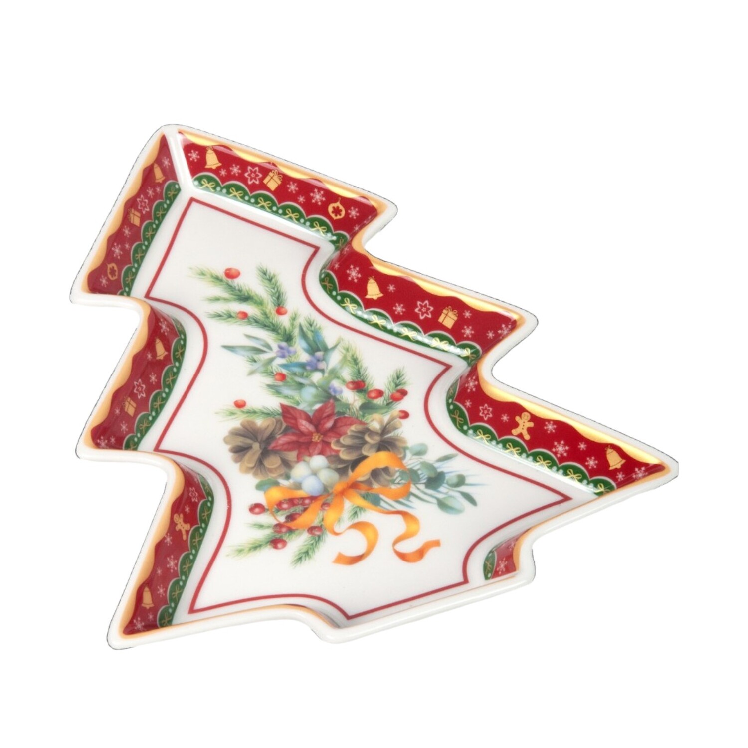 Блюдо-елочка Selecta Christmas "Новогоднее волшебство"  26*21*3см