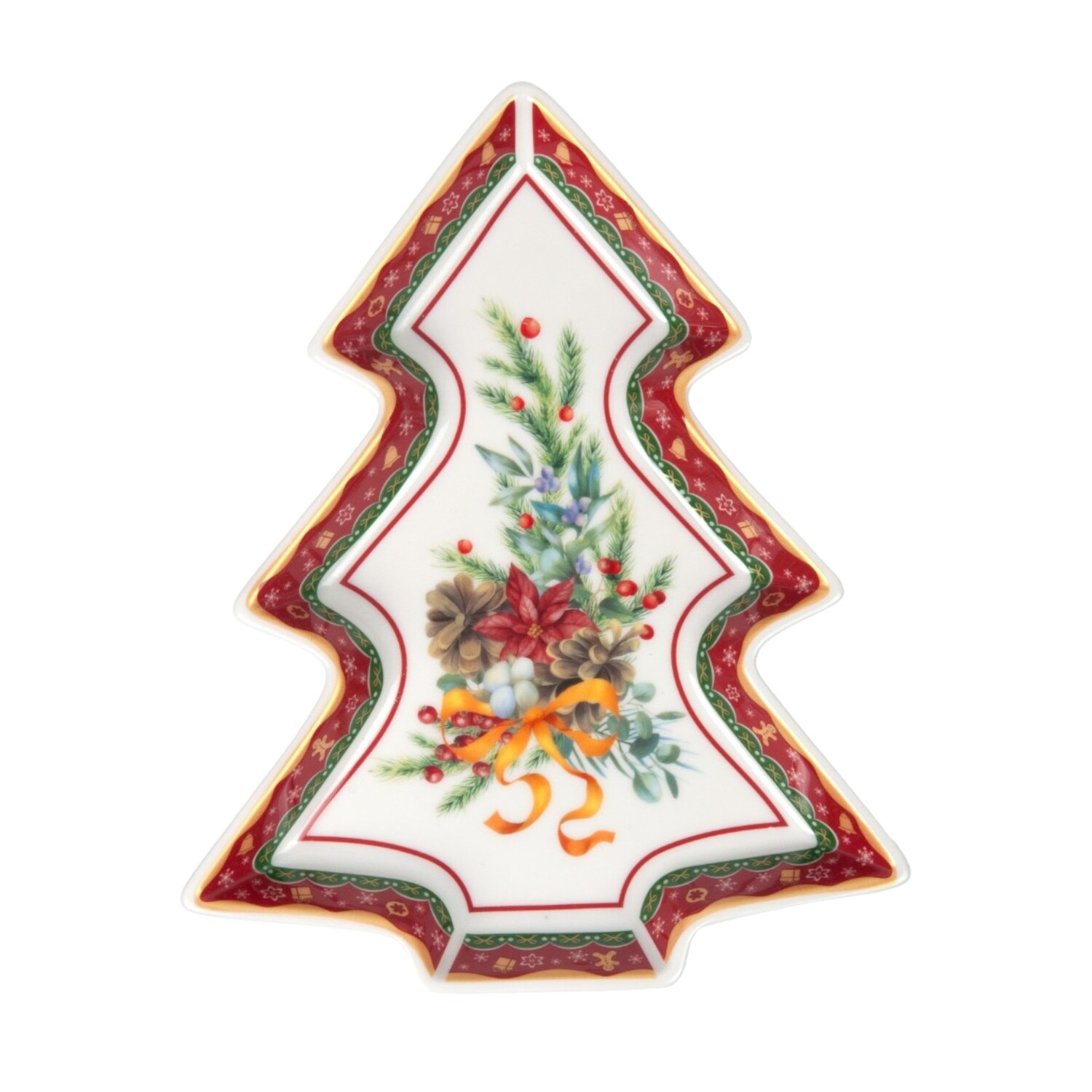 Блюдо-елочка Selecta Christmas "Новогоднее волшебство"  26*21*3см