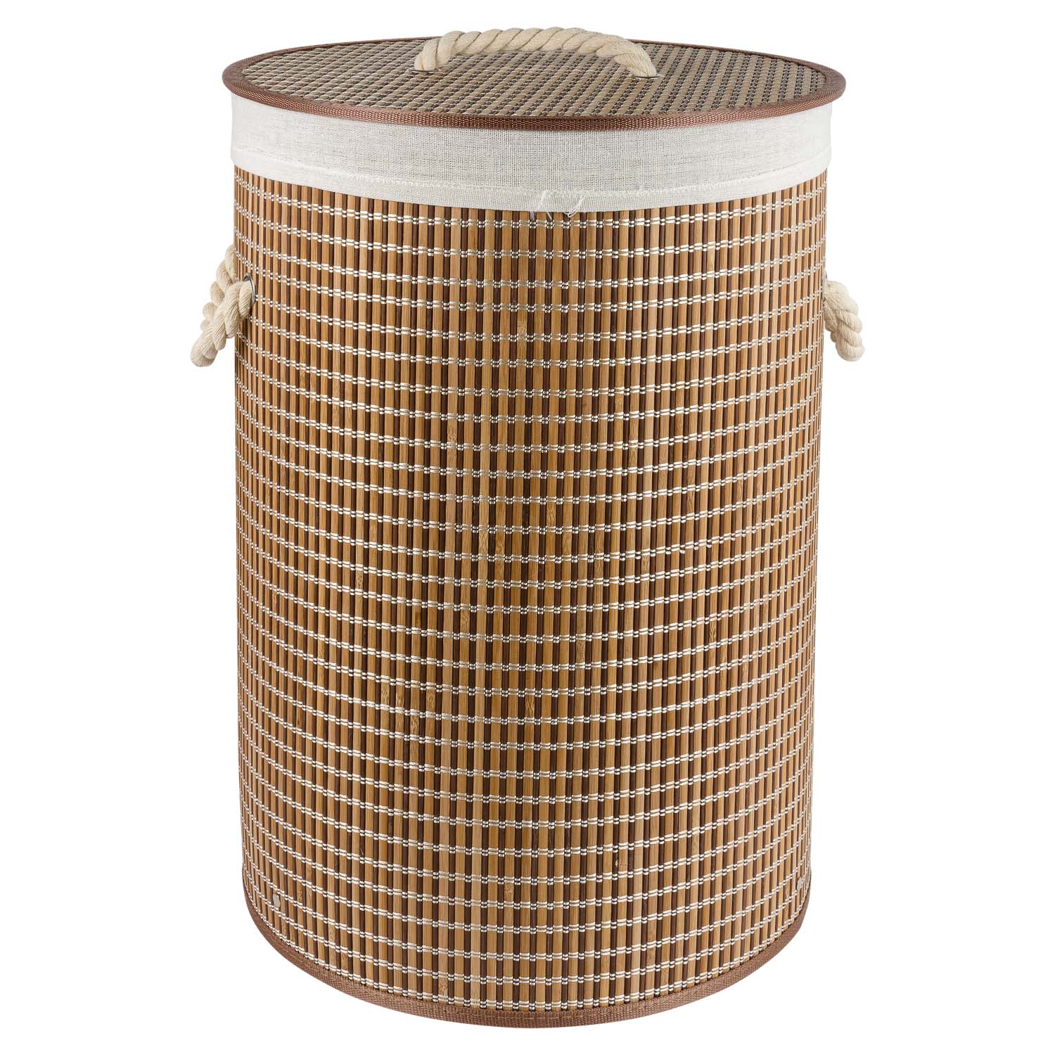 Корзина для белья Selecta 40x40x60 см из бамбука бежевого цвета