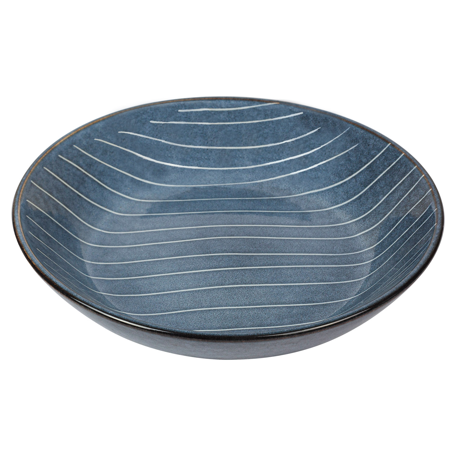 Тарелка глубокая DOMEO «Страйп темный» 20 см