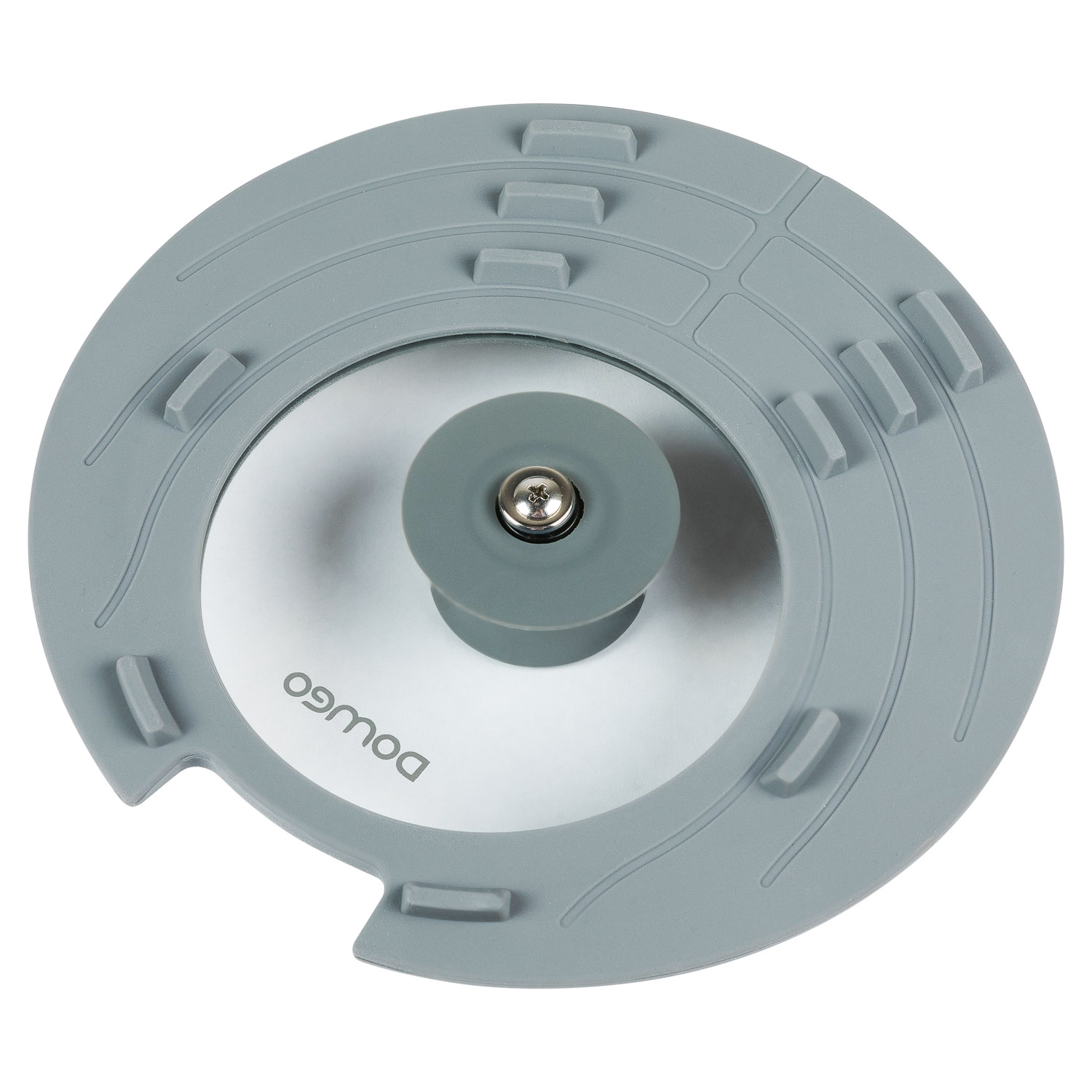 Крышка универсальная DOMEO Nori 16-18-20 см с силиконовым ободом серого цвета