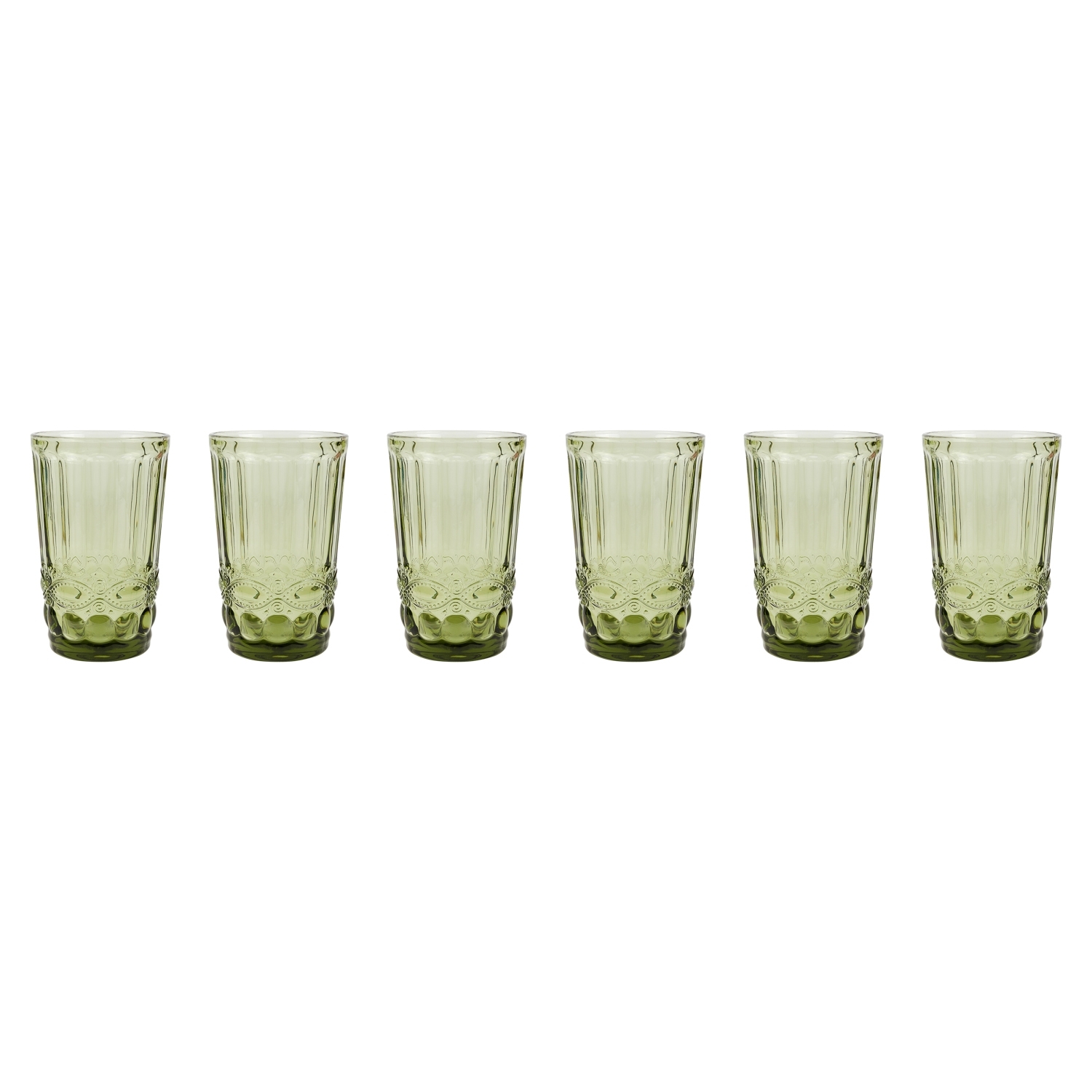 Набор стаканов DOMEO «Серпентина Зеленый» 6 шт. 350 мл