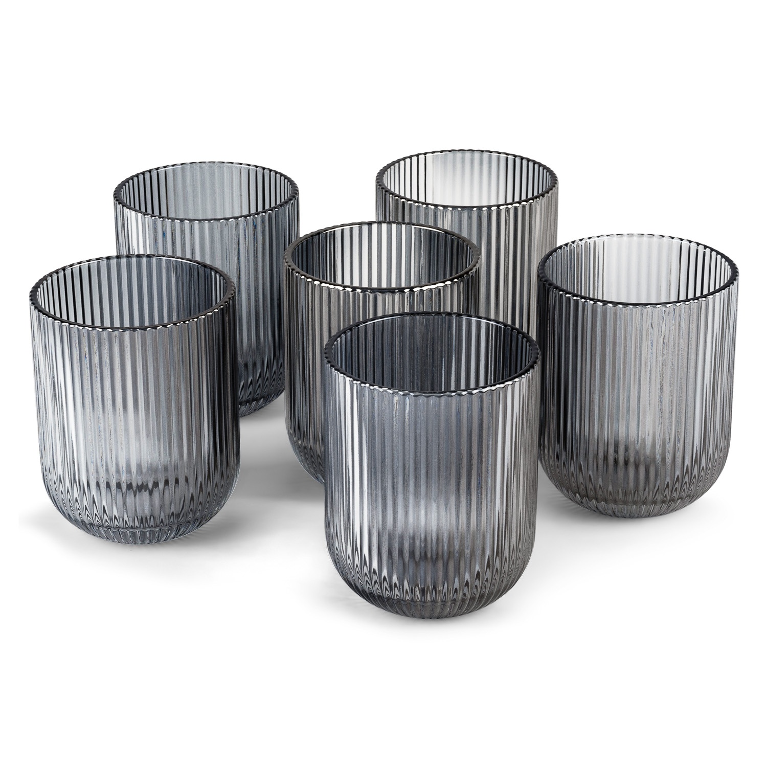 Набор стаканов DOMEO «Грани Дымчатый» 6 шт. 260 мл