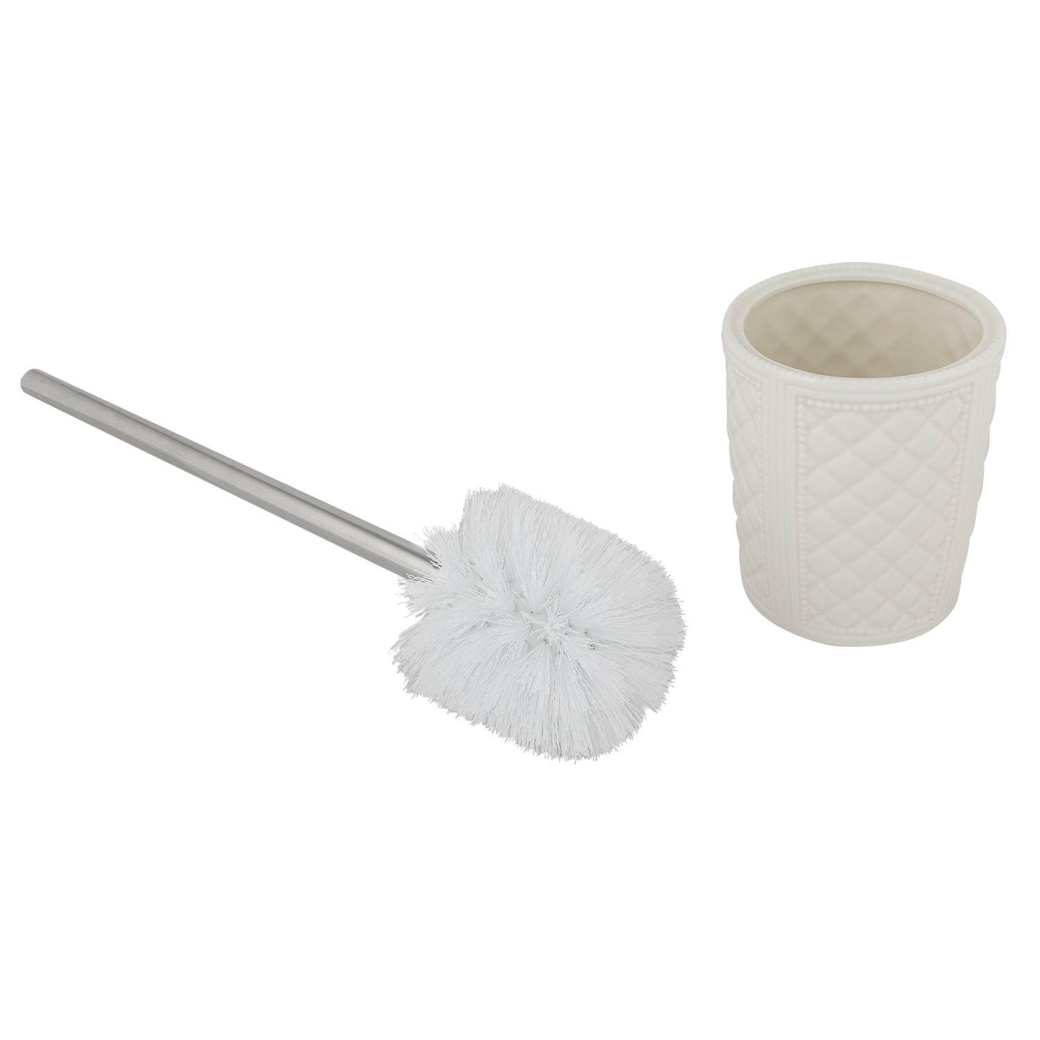 Ершик для унитаза Vanstore керамический белого цвета