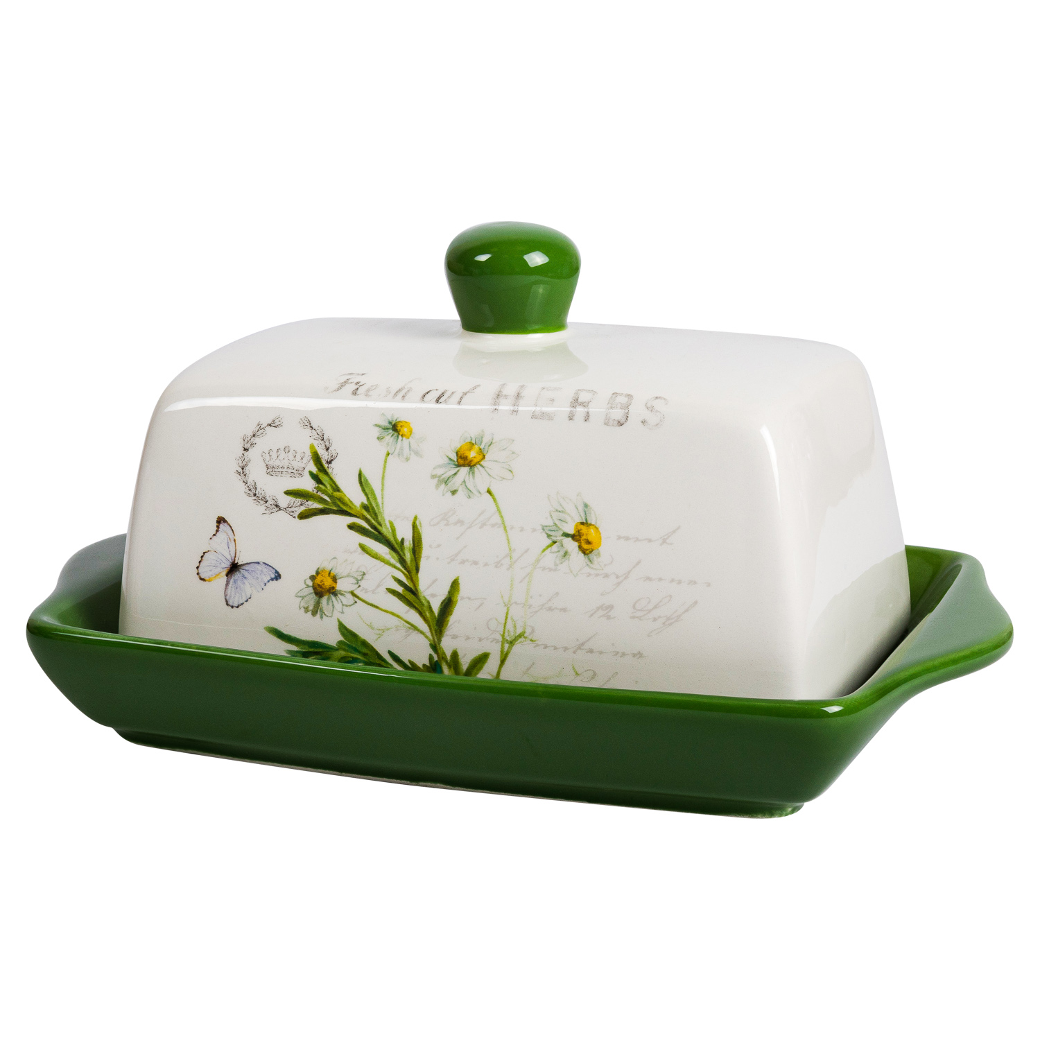 Масленка с крышкой DOMEO «Ромашки»