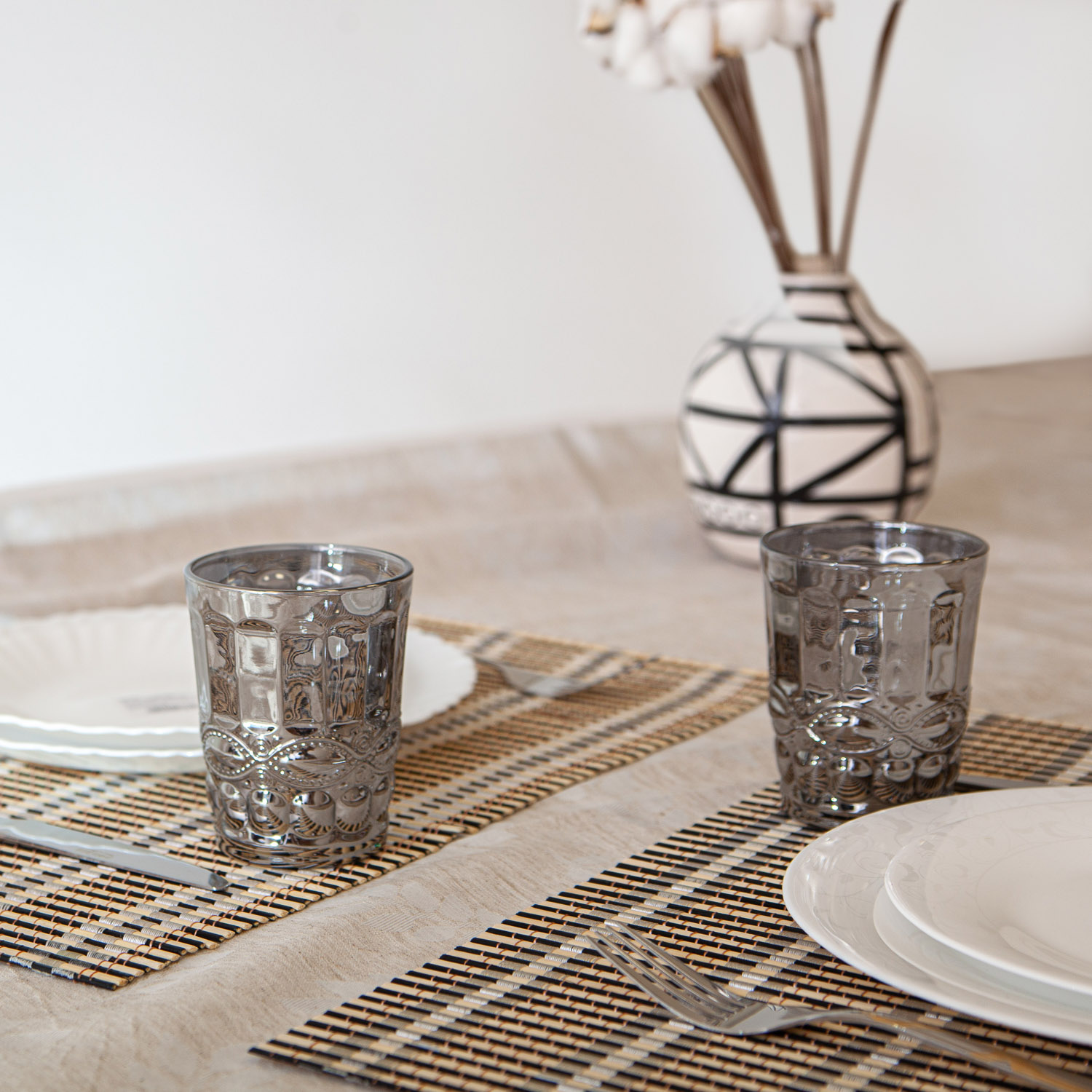 Набор стаканов DOMEO «Серпентина Черный» 6 шт. 240 мл