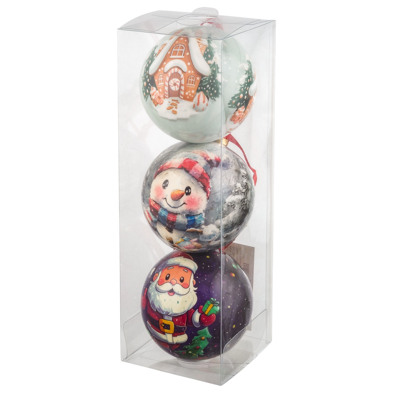 Набор ёлочных шаров Selecta Christmas 7,5 см 3 шт.