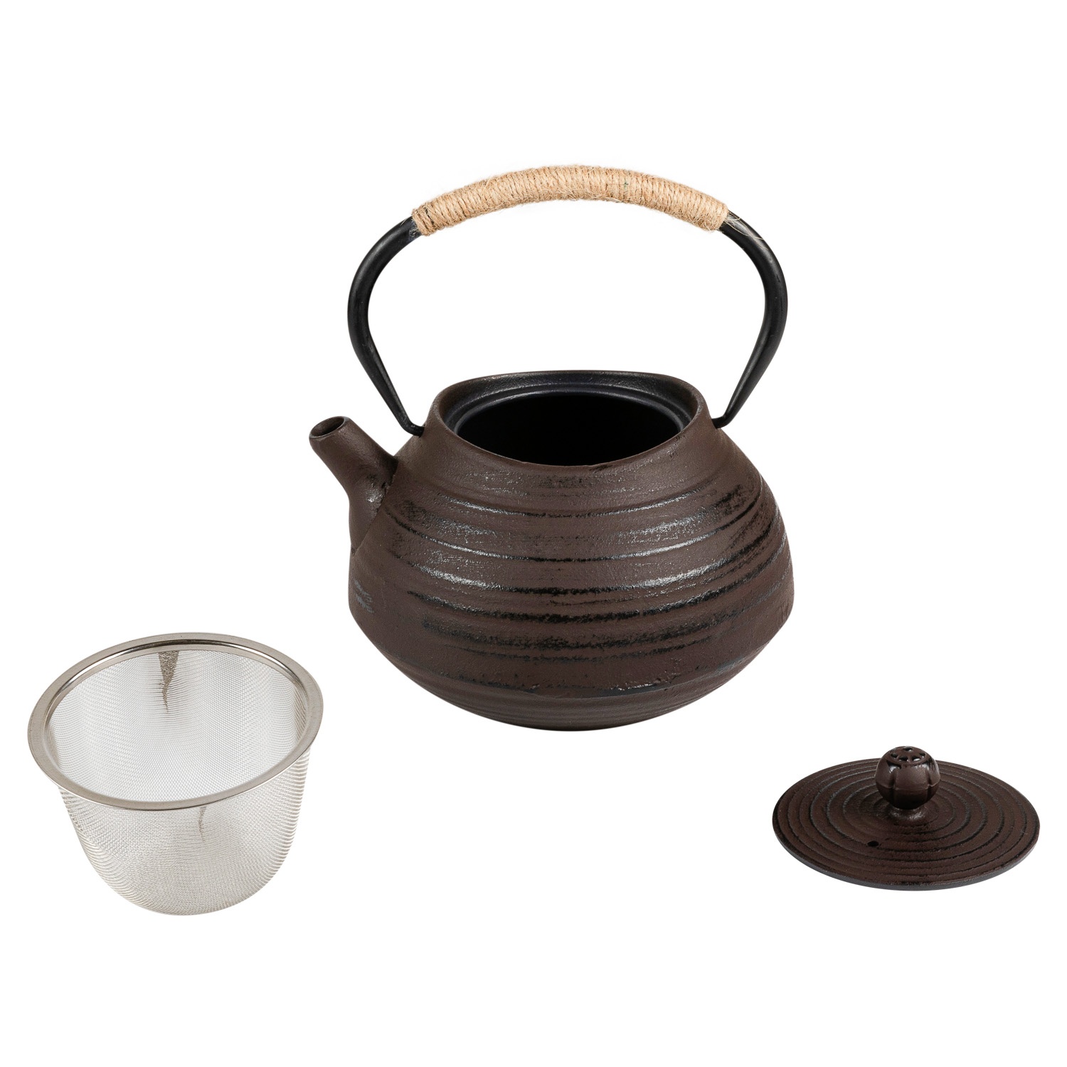 Чайник заварочный DOMEO 1,1 л из чугуна черного цвета