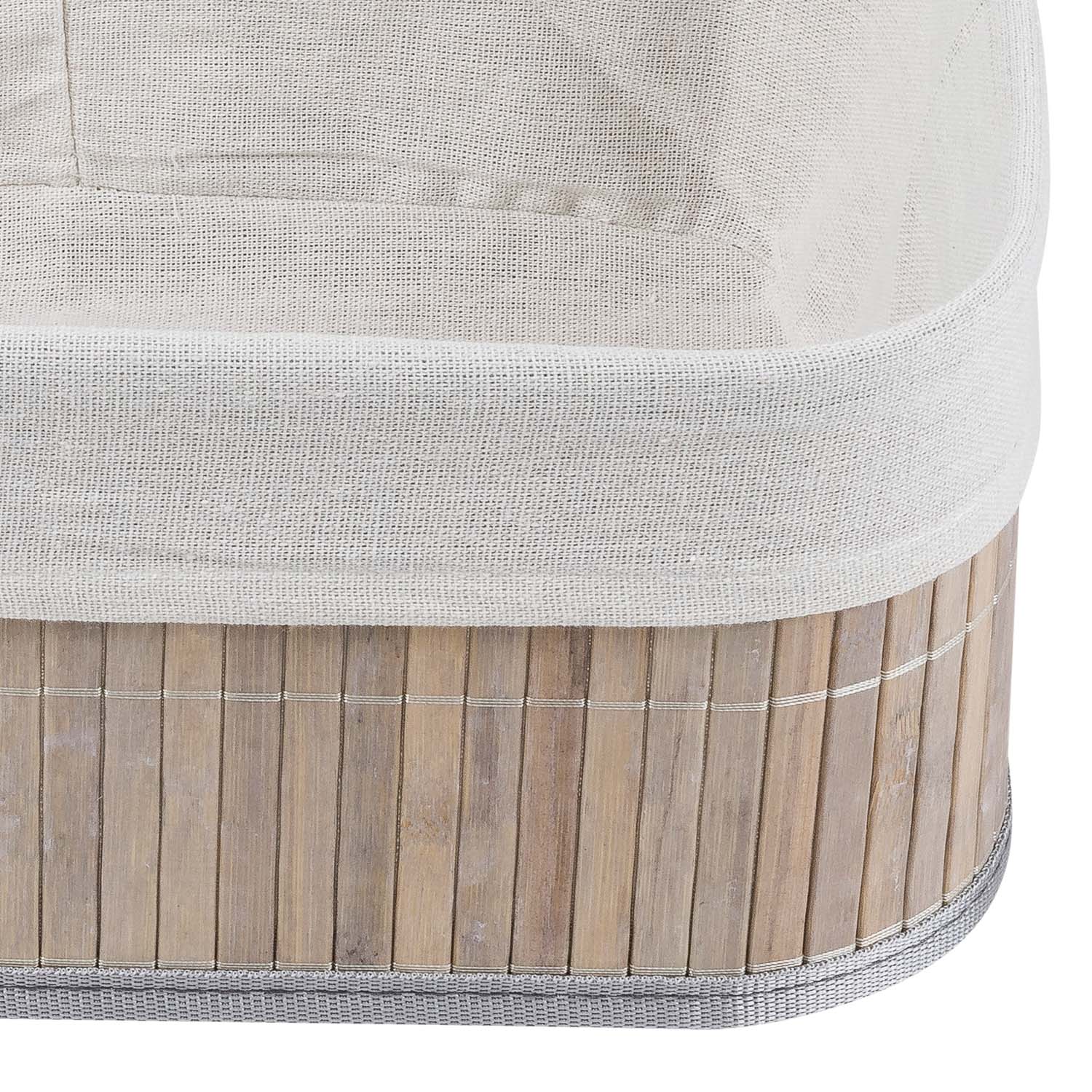 Корзина для хранения Selecta 35x25x14 см из бамбука серого цвета