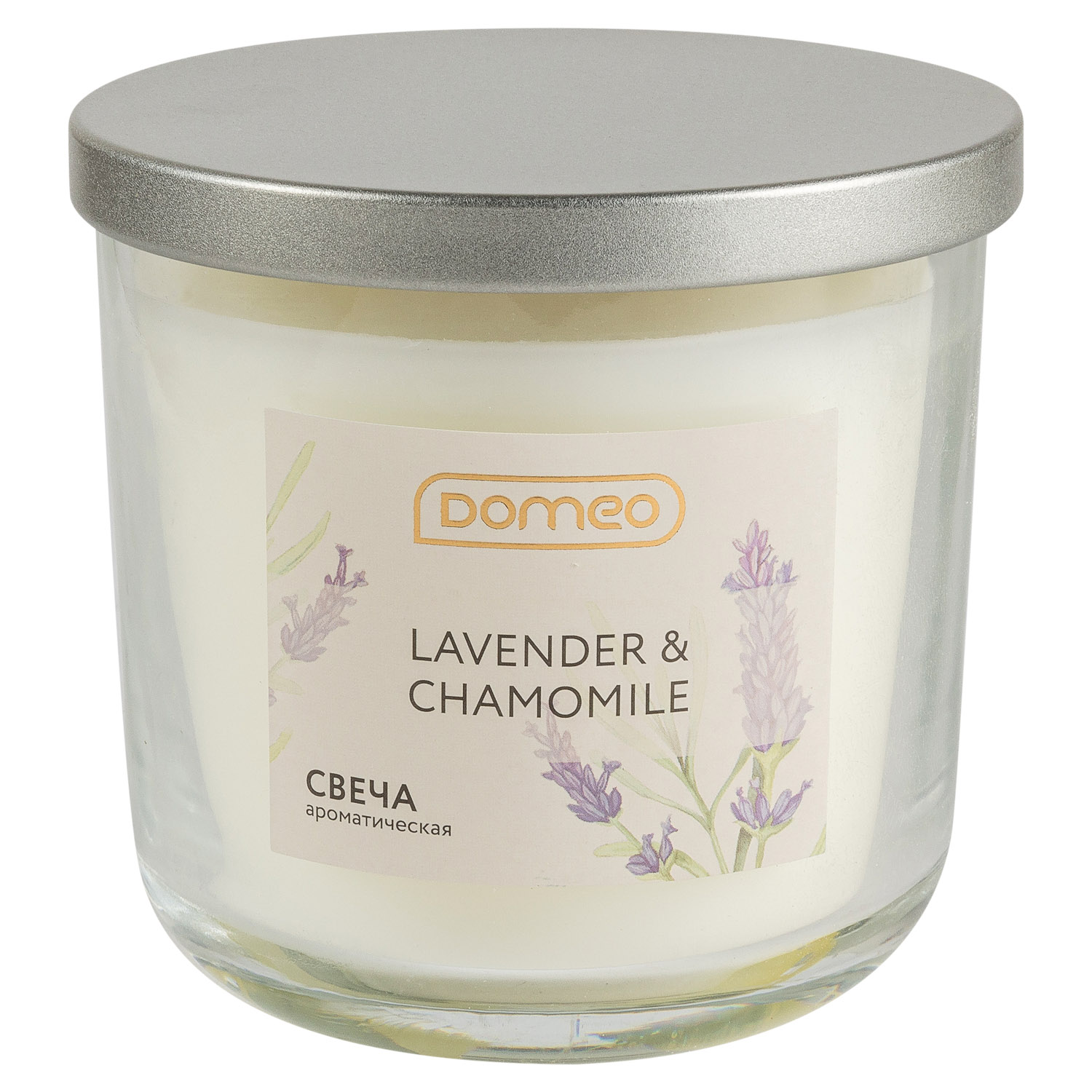 Свеча ароматизированная в банке DOMEO Lavender & Chamomile 10x10 см