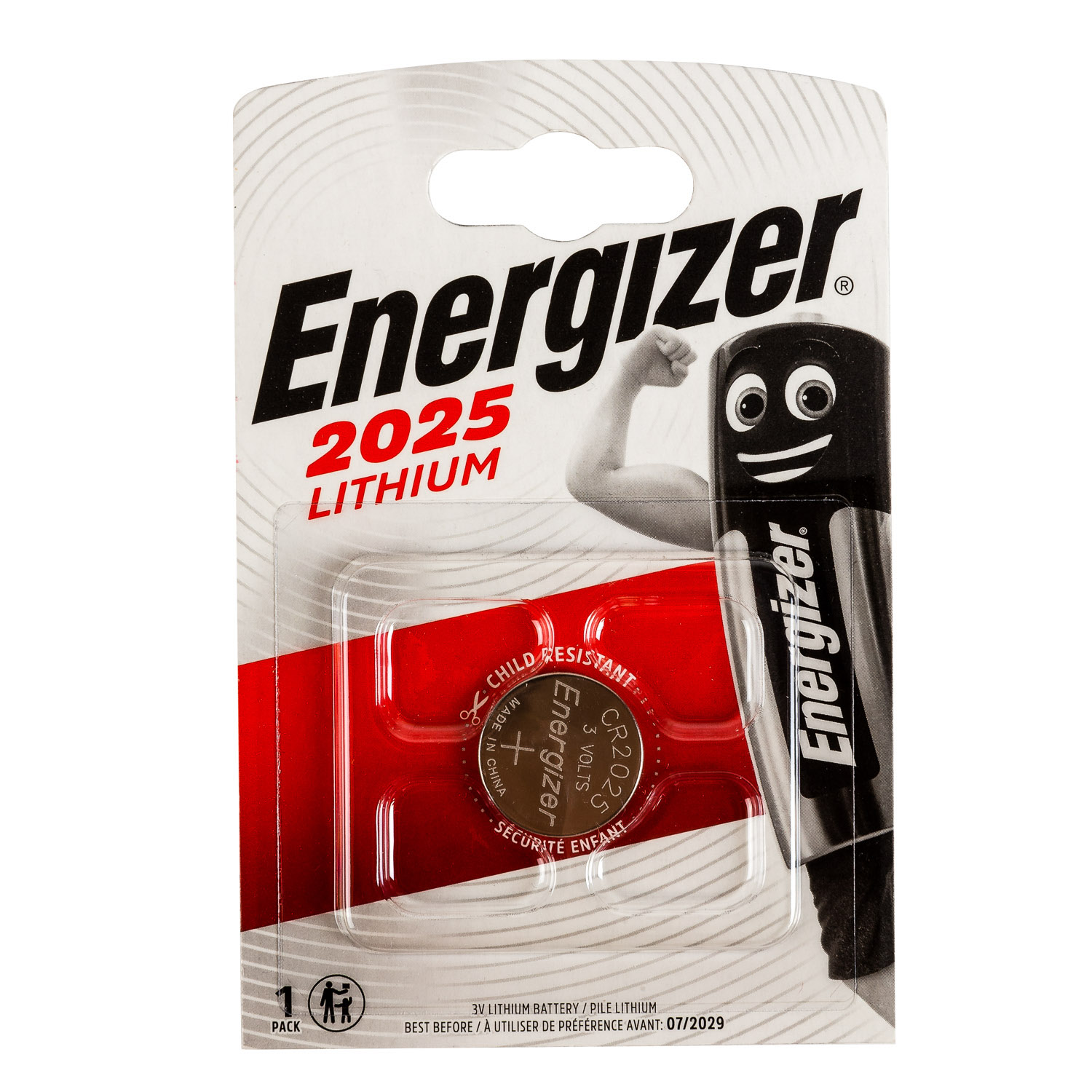 Батарейка дисковая Energizer Lithium CR2025