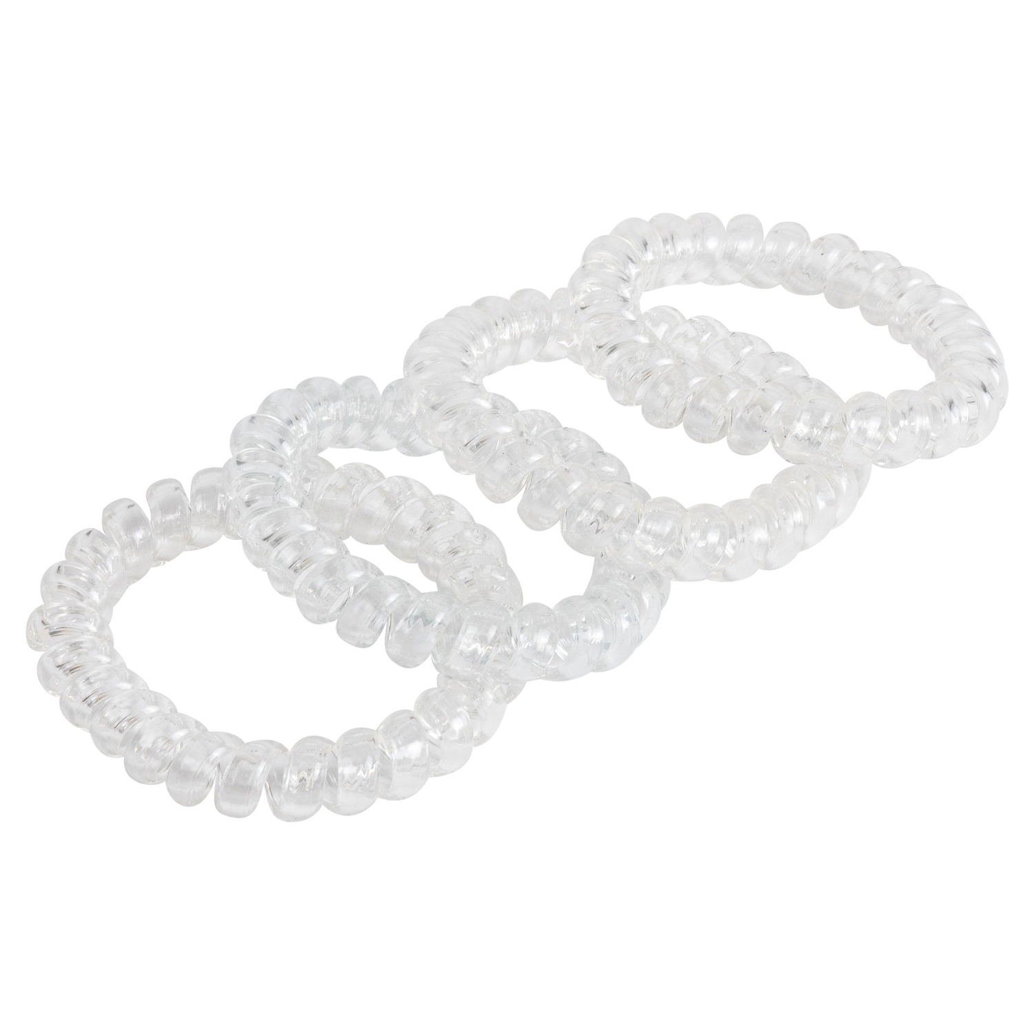 Набор резинок для волос Selecta 4 шт. прозрачные