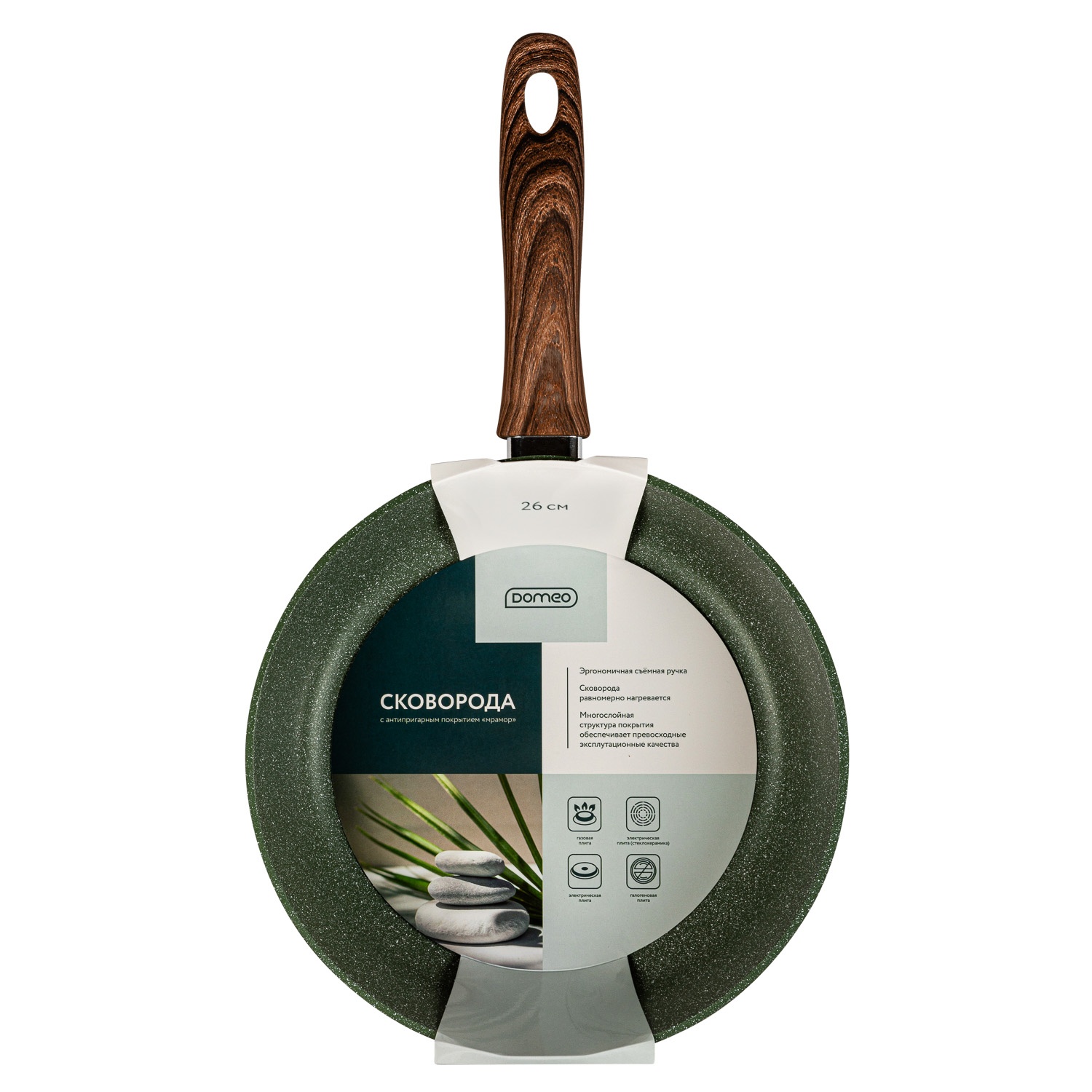 Сковорода литая DOMEO Ideal 26 см с антипригарным покрытием