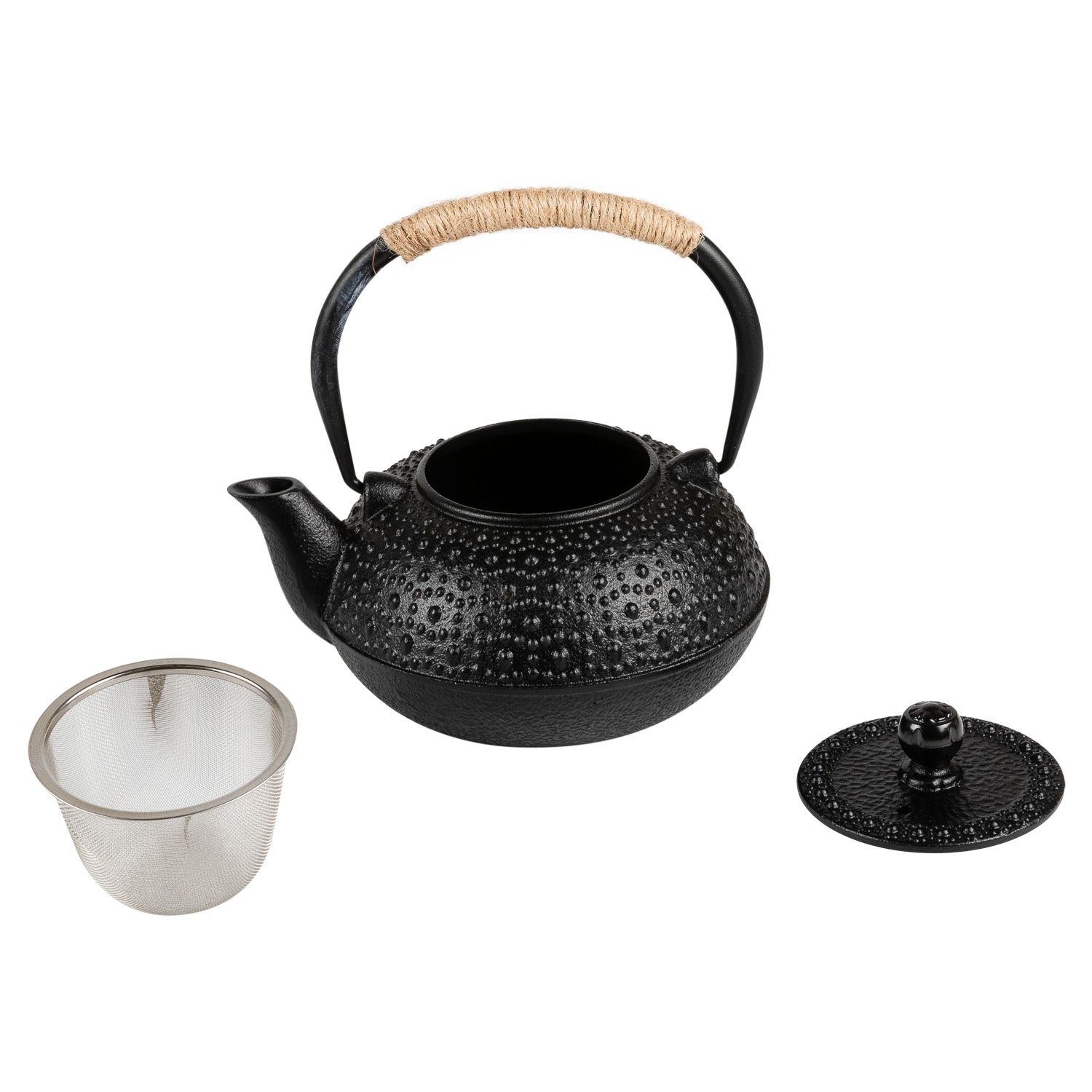 Чайник заварочный DOMEO 600 мл из чугуна черного цвета