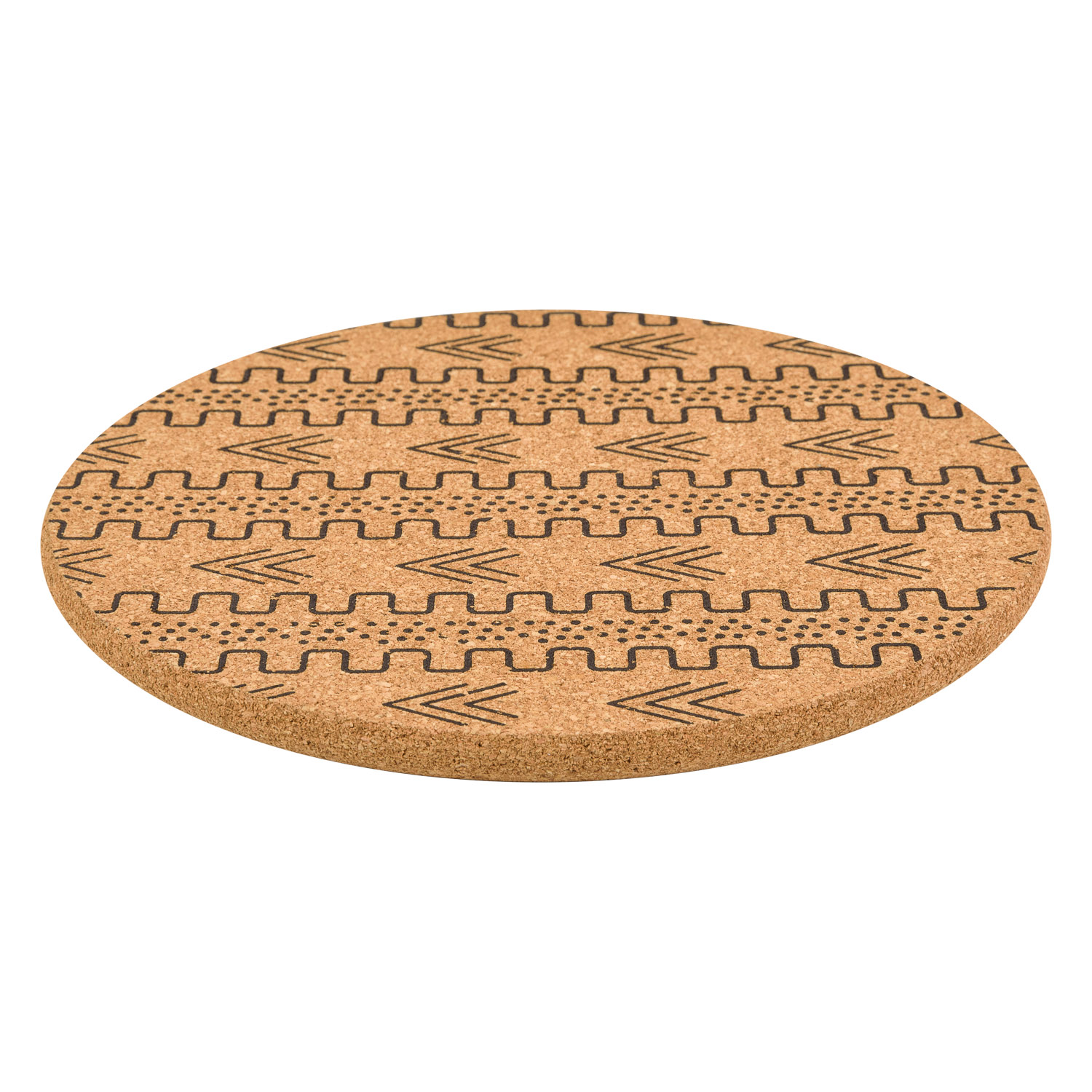 Подставка под горячее DOMEO 19 см пробковая с орнаментом