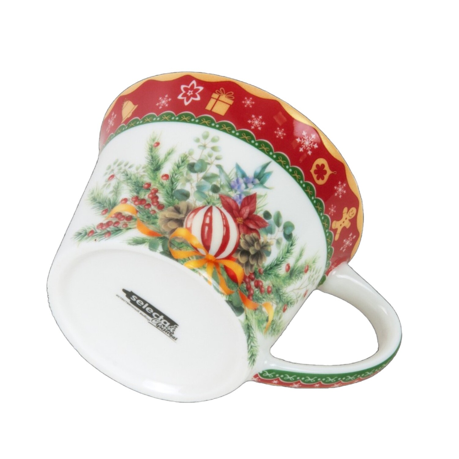 Чашка с блюдцем Selecta Christmas " Новогоднее волшебство" 220 мл