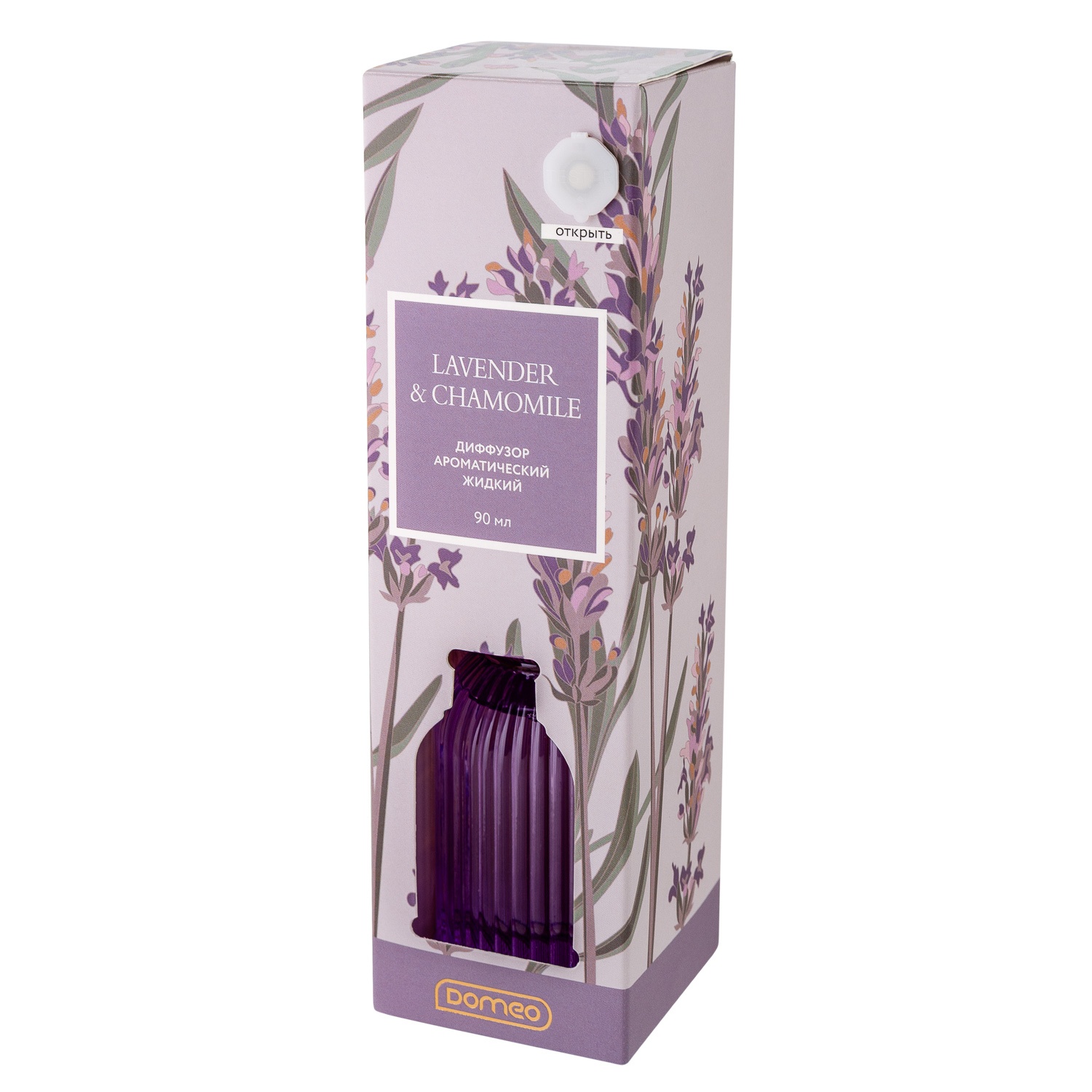 Диффузор ароматизированный DOMEO Lavender & Chamomile 90 мл 6 палочек