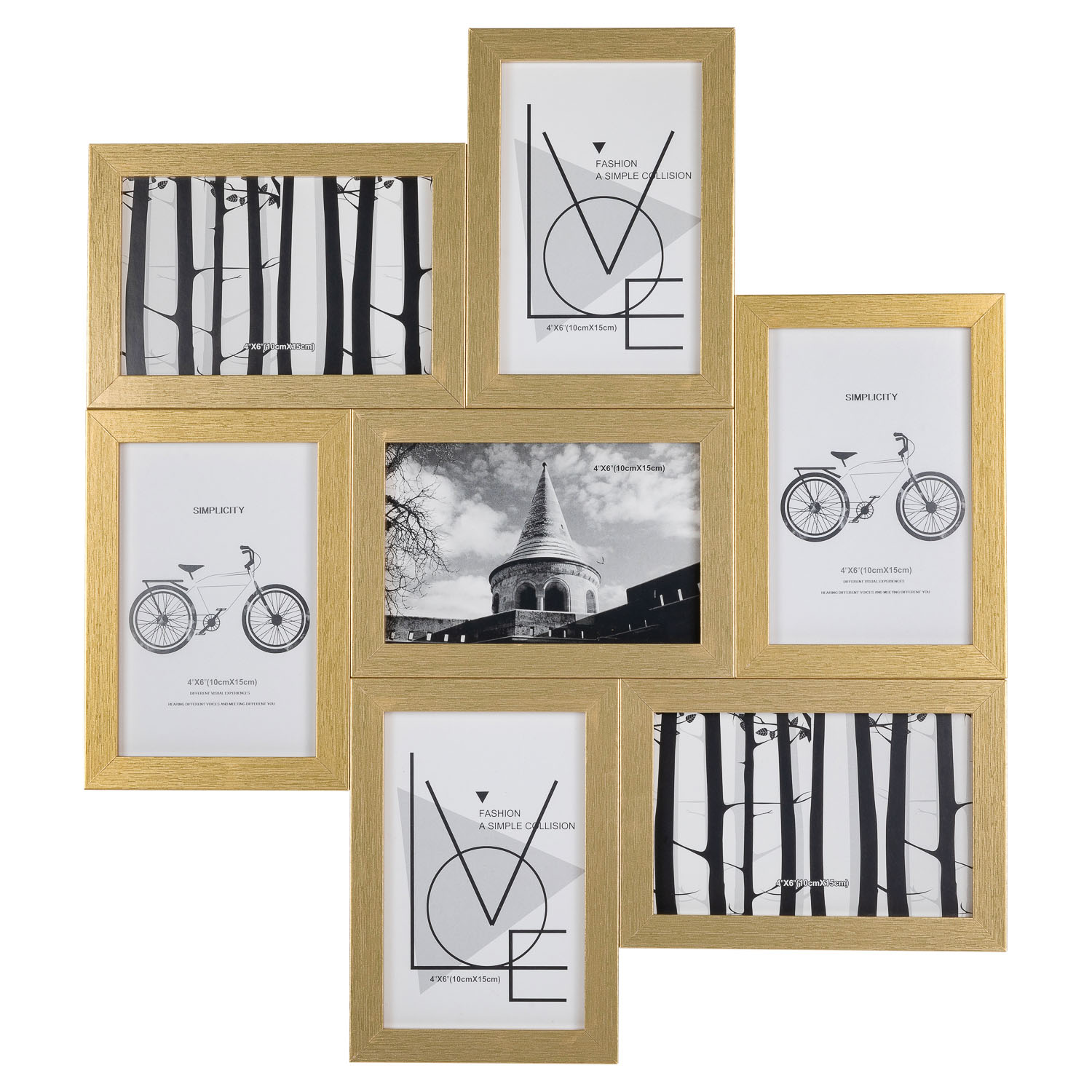 Фоторамка-коллаж Selecta на 7 фото 10х15 см цвет в ассортименте