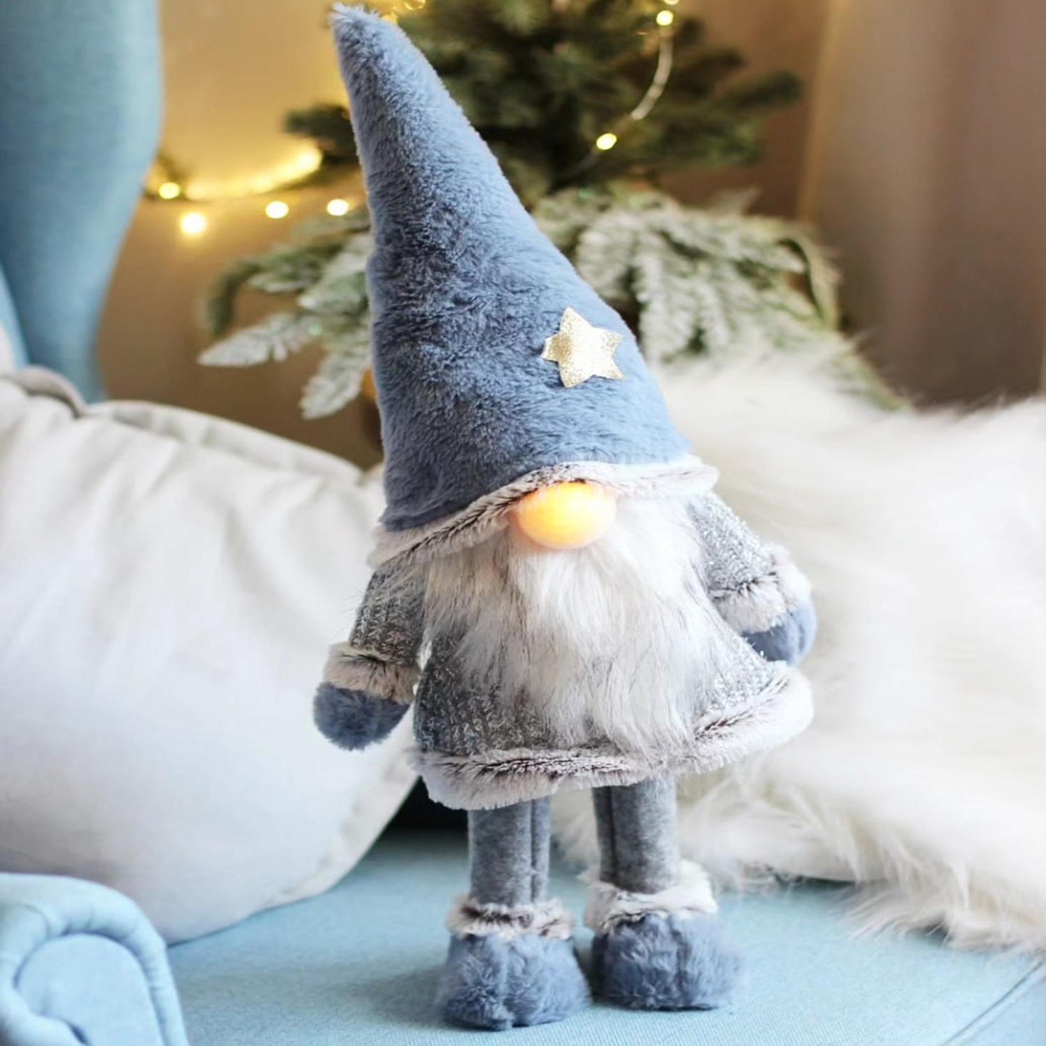 Фигурка Selecta Christmas «Гном» 22x16x60 см c LED-подсветкой