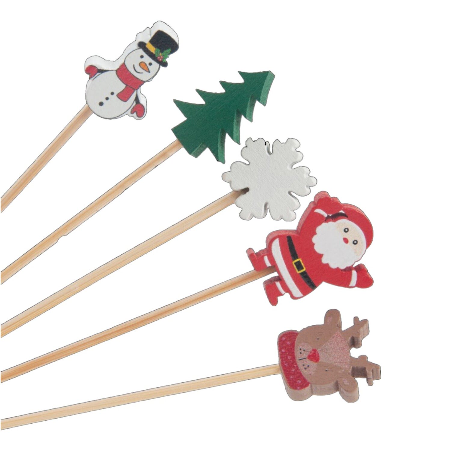 Пики декоративные  Selecta Christmas микс 5 дизайнов