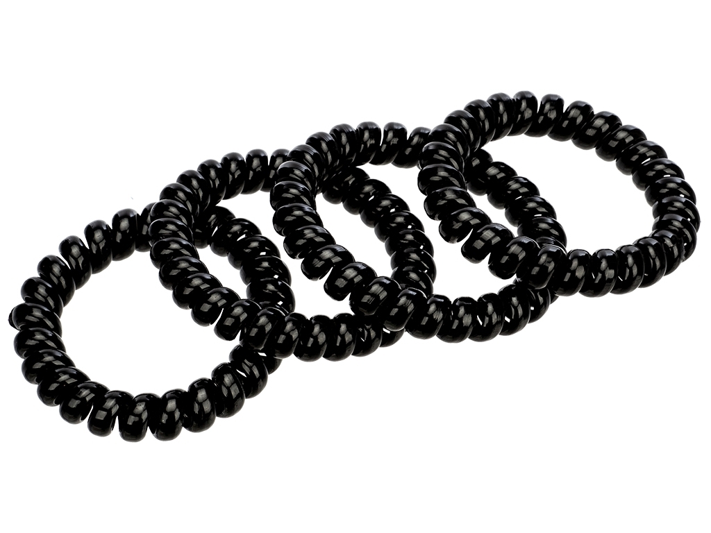 Набор резинок для волос Selecta 4 шт. черного цвета