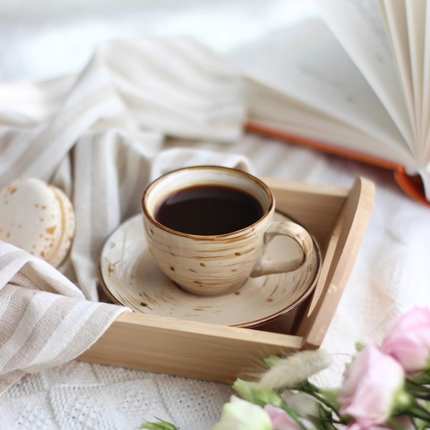 Чашка с блюдцем DOMEO Sandy 100 мл бежевого цвета