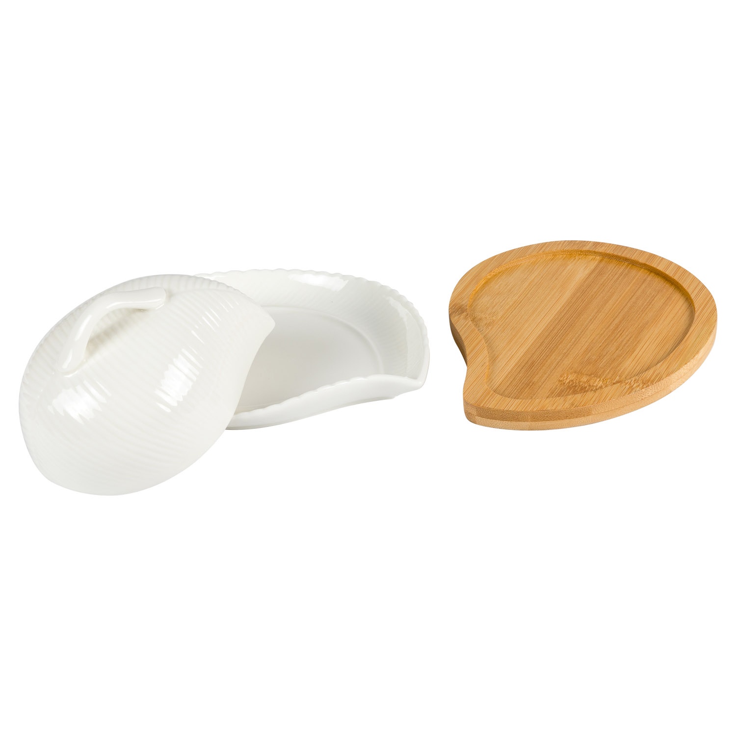 Масленка DOMEO Linden 16,8x12,5x2,7 см на бамбуковой подставке