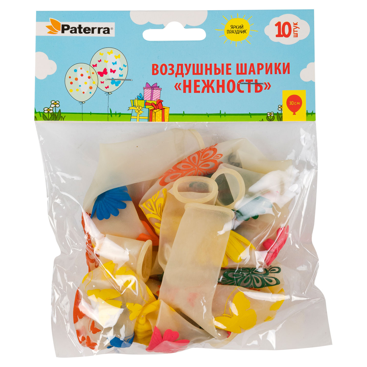Шарики воздушные Paterra «Нежность» 10 шт. 30 см цвет в ассортименте