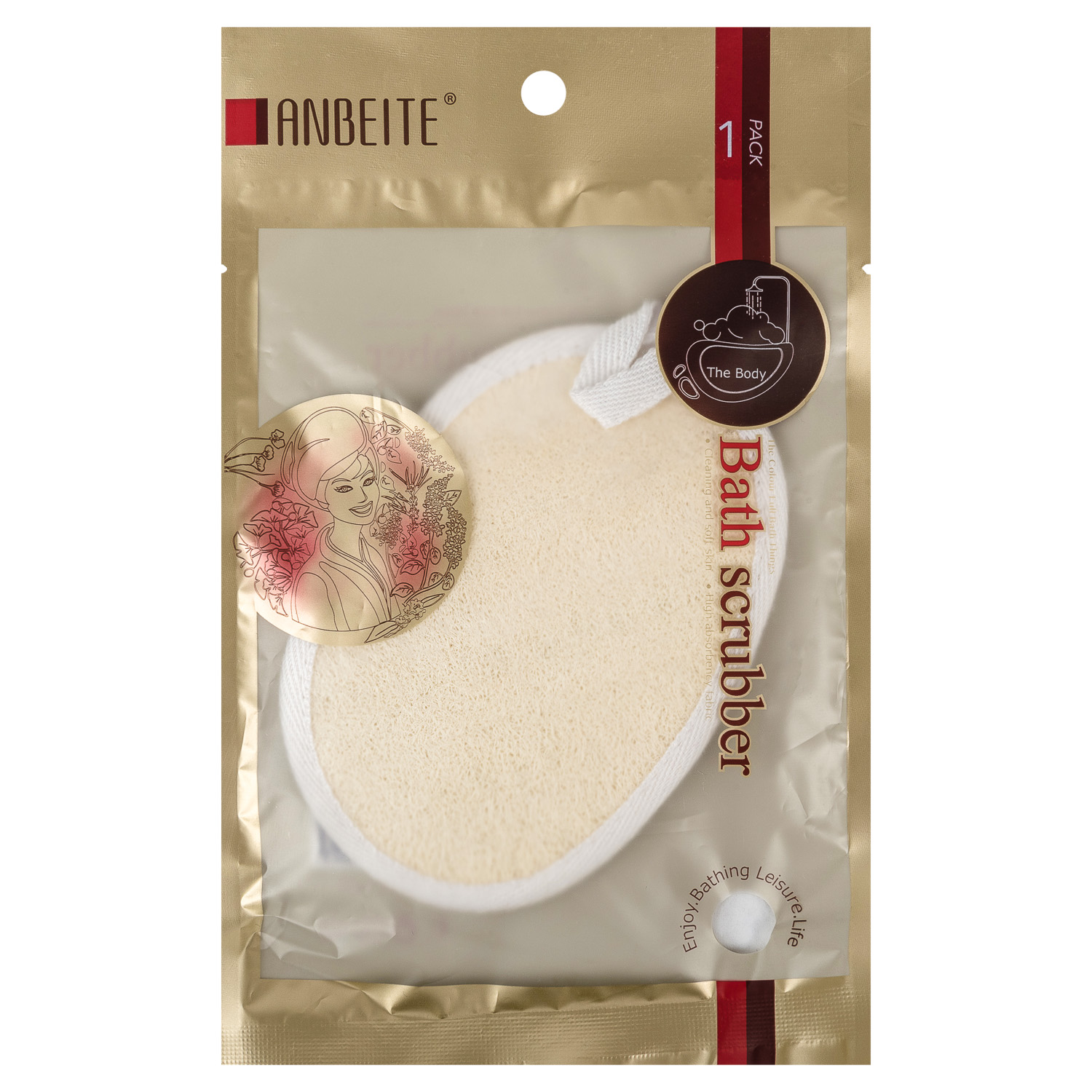 Мочалка для тела Anbeite 10x15x5 см