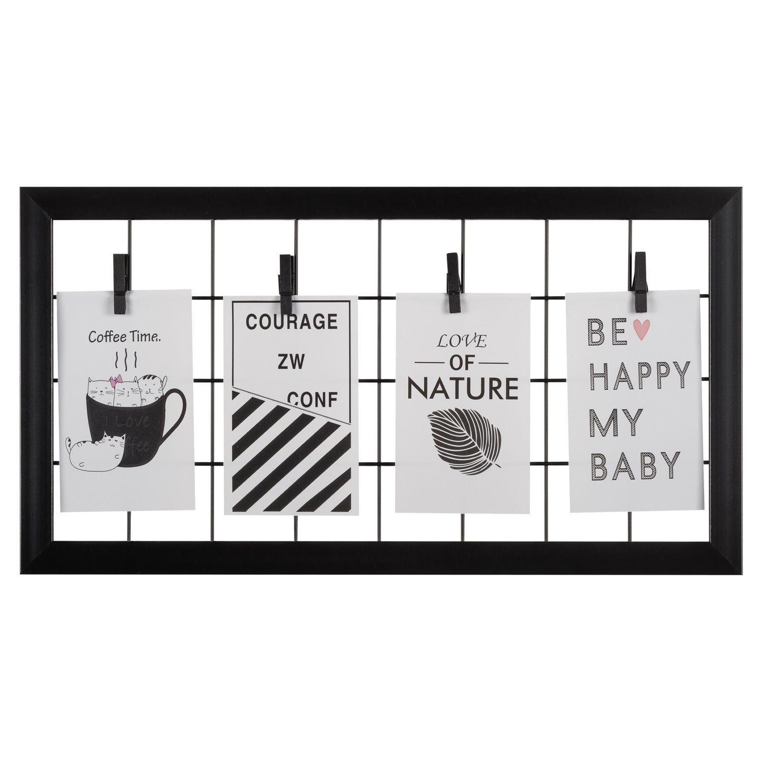 Фоторамка с прищепками Selecta 23x43 см