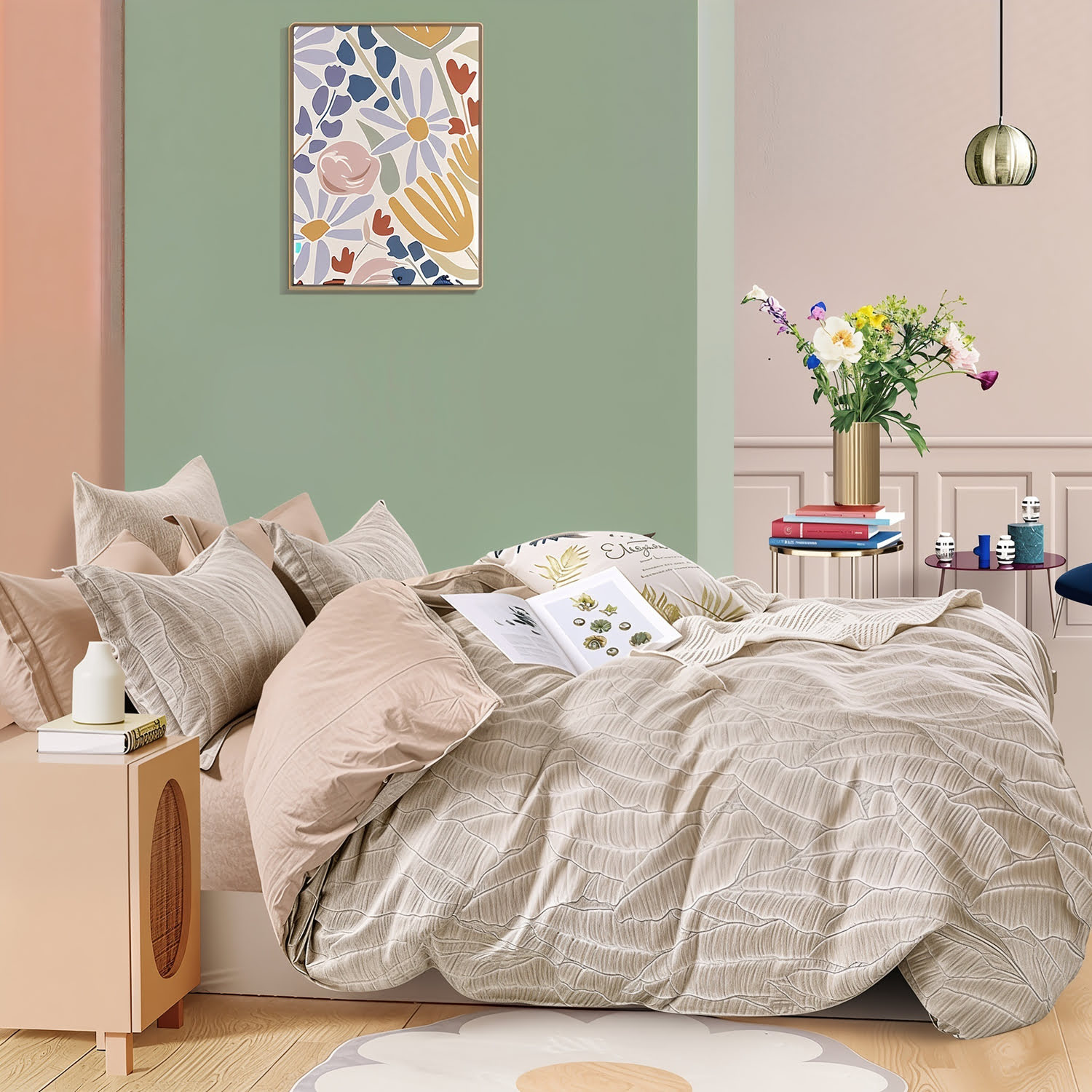 Комплект постельного белья Cleo Satin de Luxe двуспальный набивной