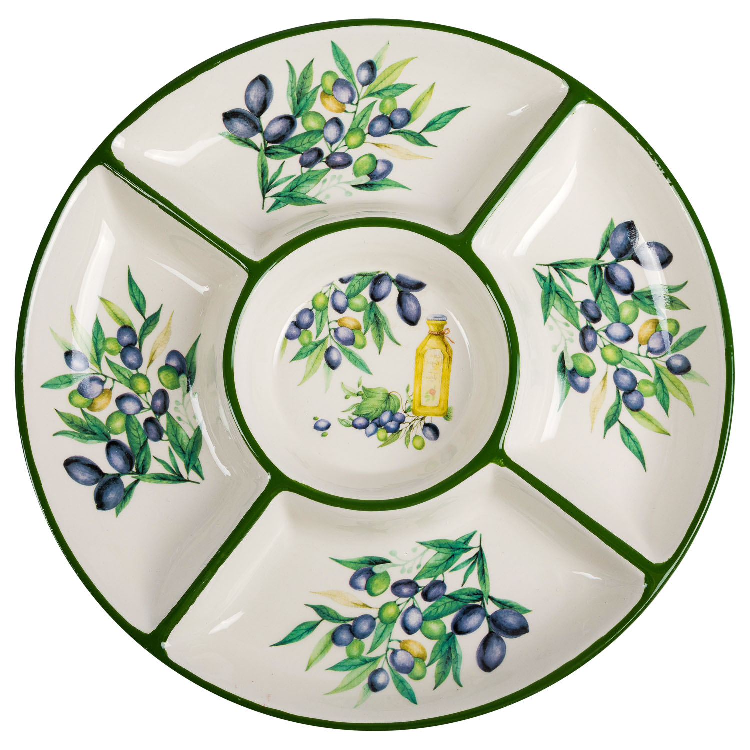 Менажница DOMEO «Оливки новые» 26 см на пять секций