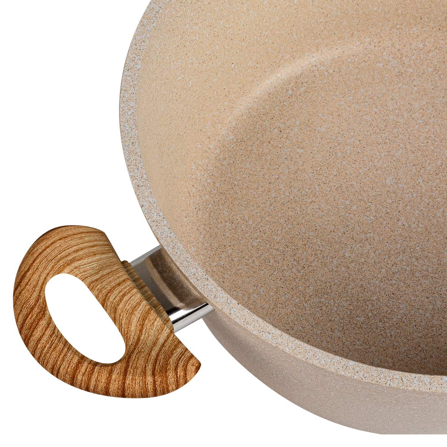 Кастрюля DOMEO Cream 4 л с покрытием мрамор