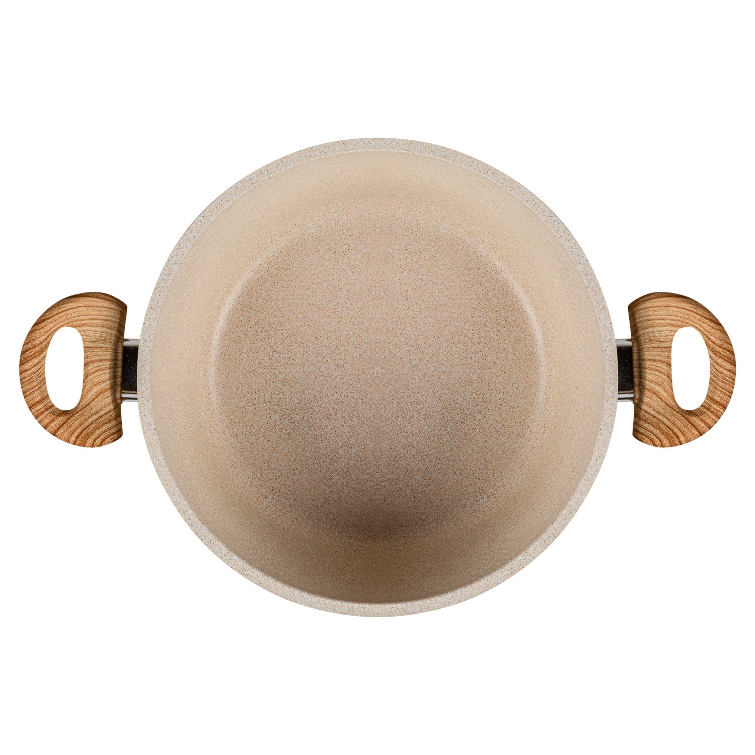 Кастрюля DOMEO Cream 4 л с покрытием мрамор