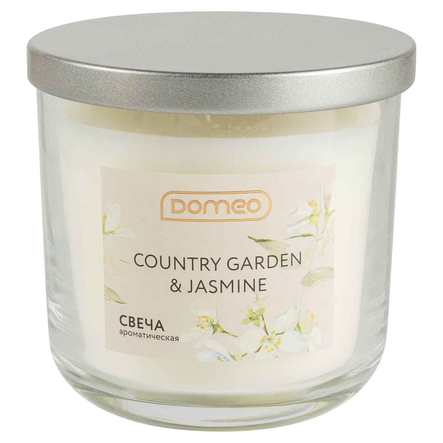 Свеча ароматизированная в банке DOMEO Country Garden & Jasmine 10x10 см