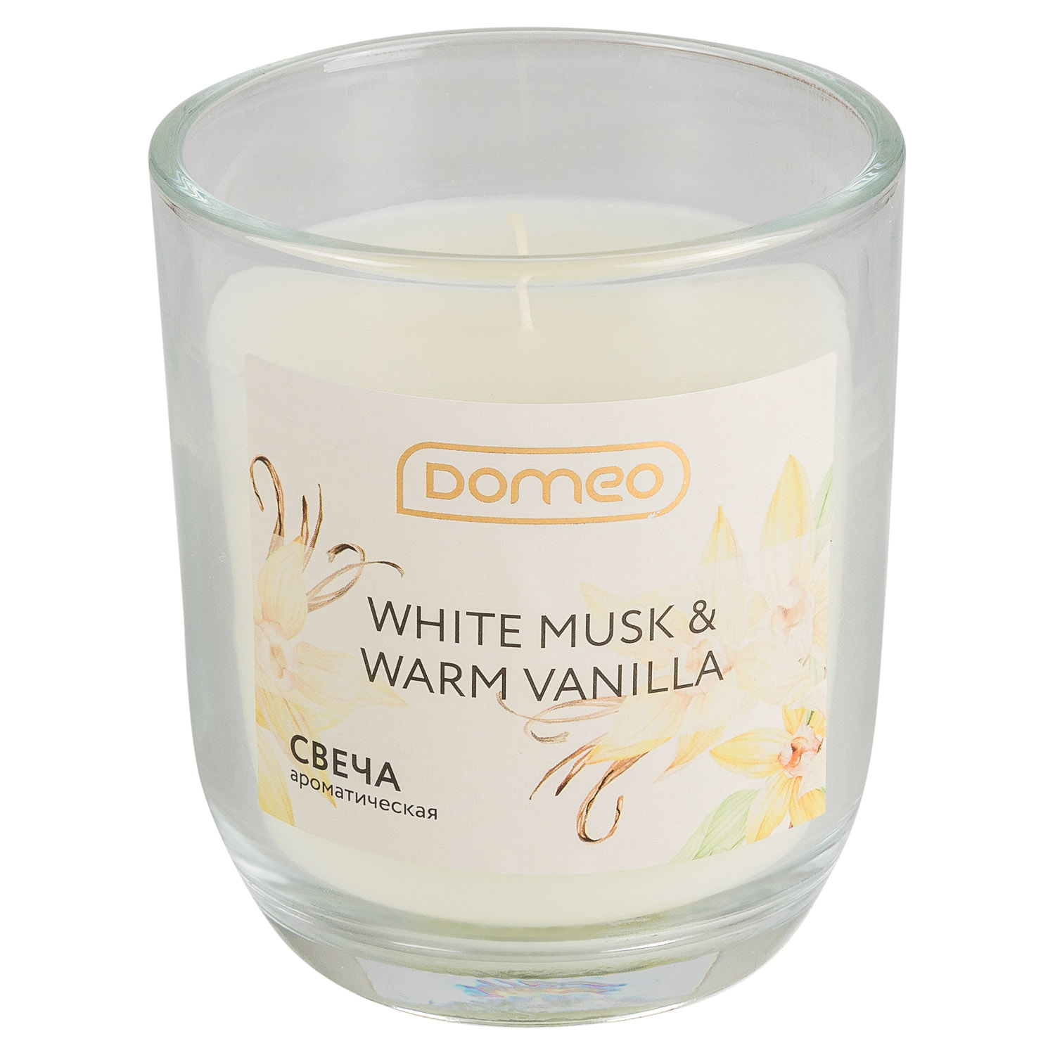 Свеча ароматизированная в стакане Selecta White Musk & Warm Vanilla 7,5x8,5 см