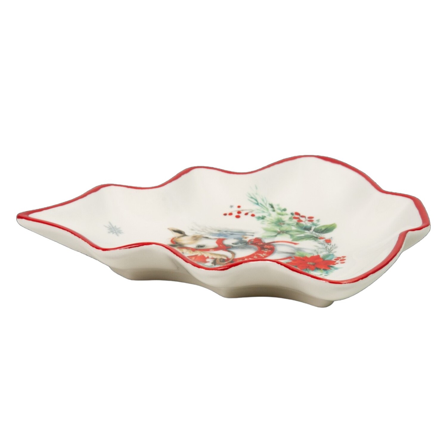 Блюдо-елочка Selecta Christmas "Лошадка деревенская" 20,5*20*3см