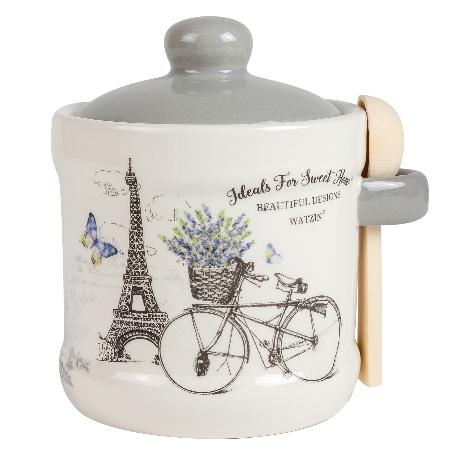 Банка для сыпучих продуктов с ложкой DOMEO «Париж» 460 мл