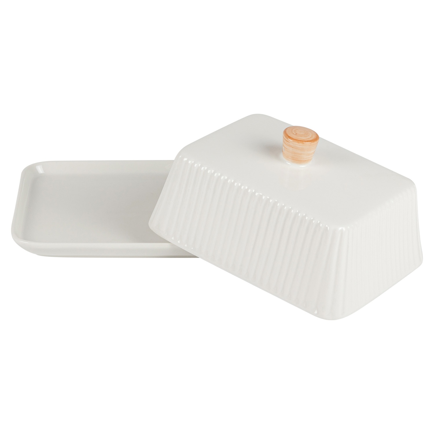 Масленка DOMEO 18x13,7x9,3 см белого цвета