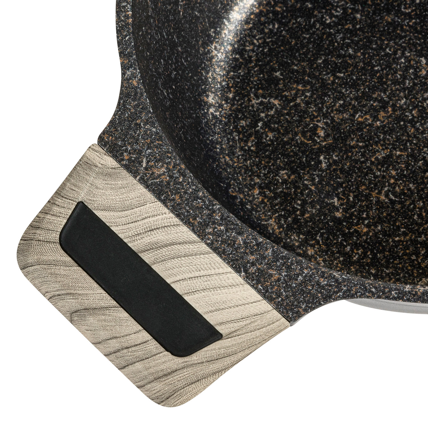 Кастрюля DOMEO «Черный мрамор gold» 24 см