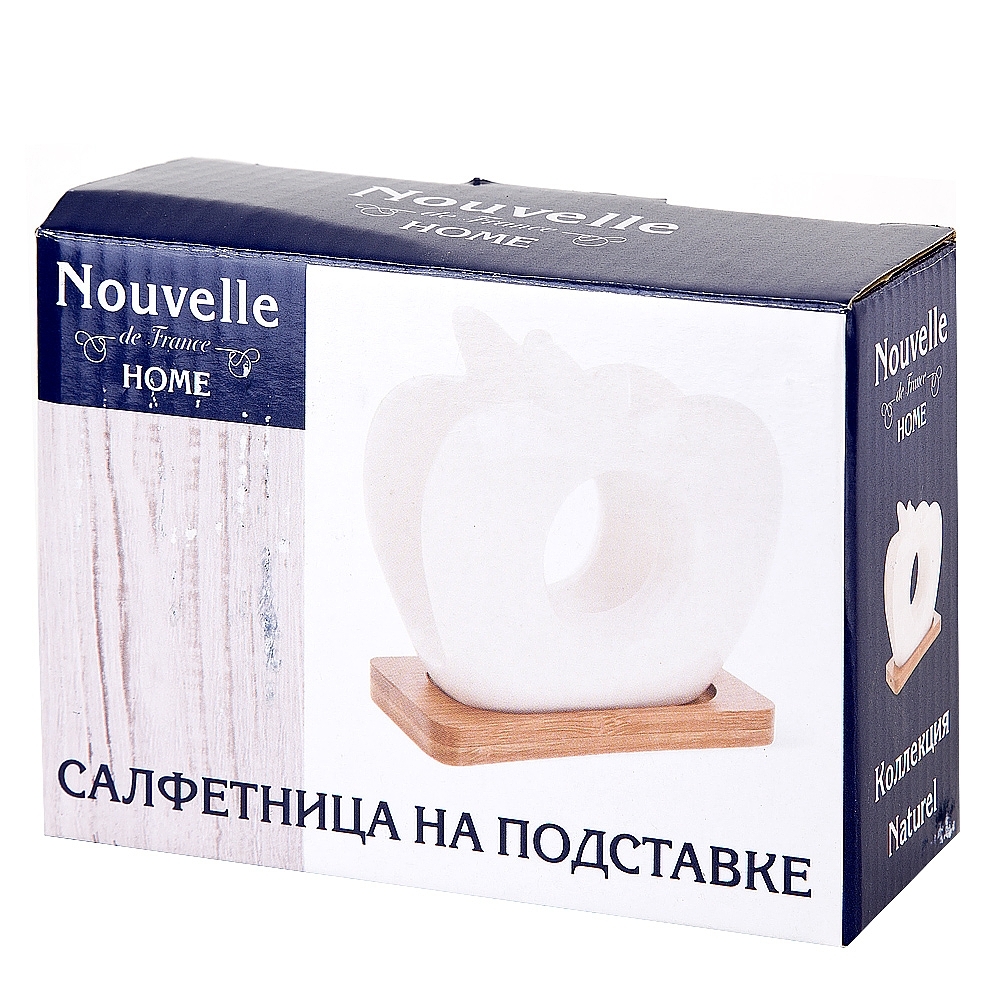 Салфетница Nouvelle Home Naturel на бамбуковой подставке