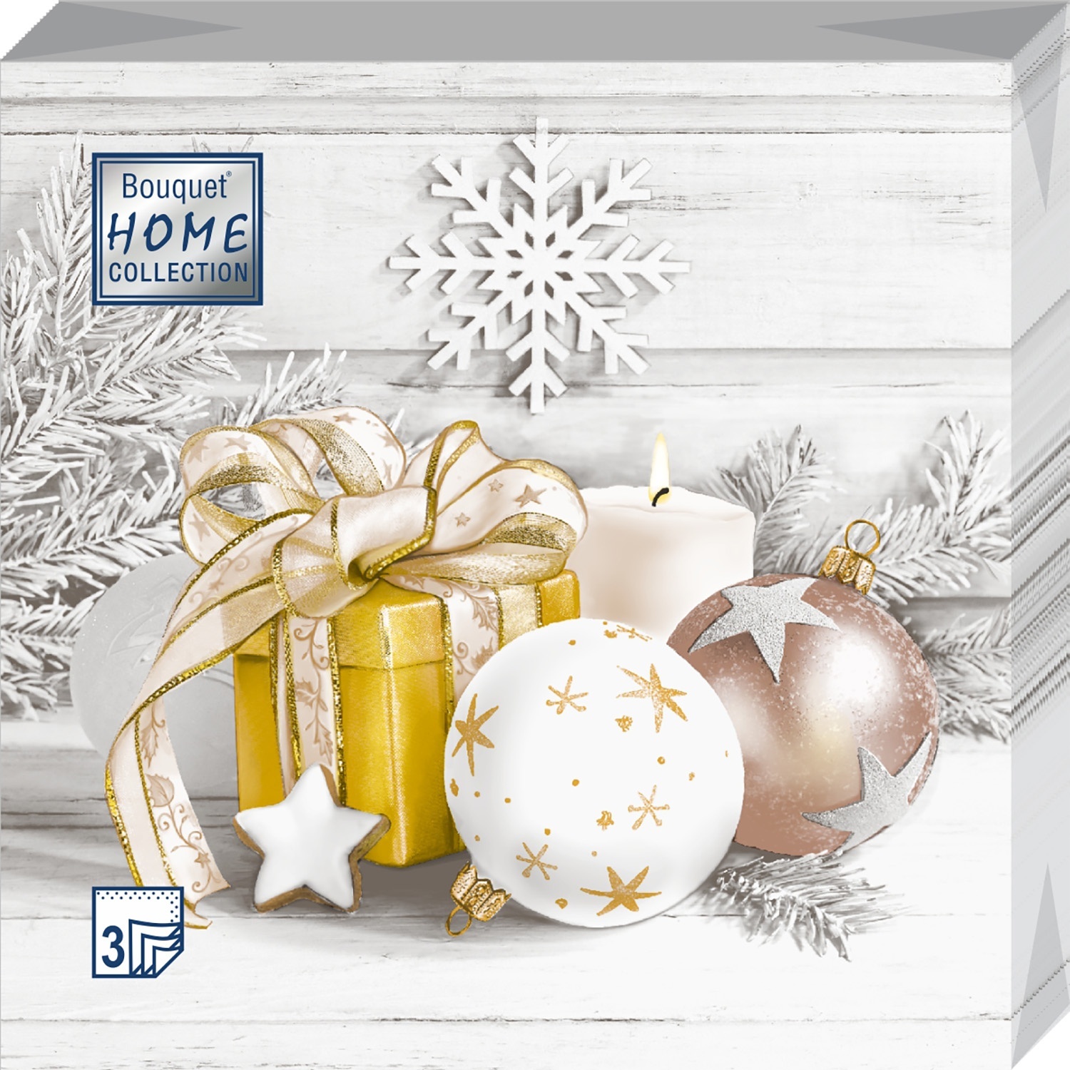 Салфетки бумажные Bouquet Home «Праздничный натюрморт» 20 шт.