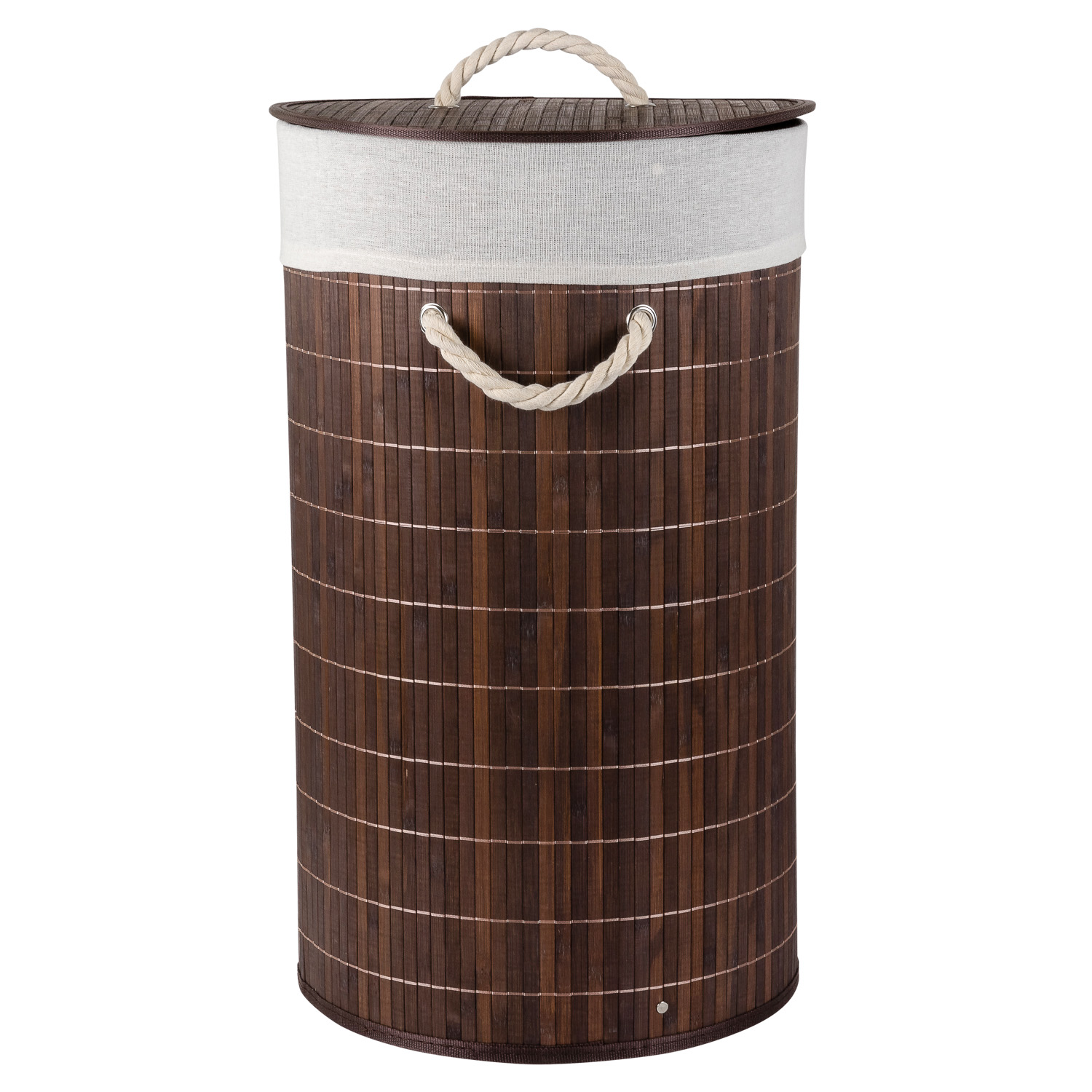 Корзина для белья Selecta 35x35x60 см из бамбука коричневого цвета