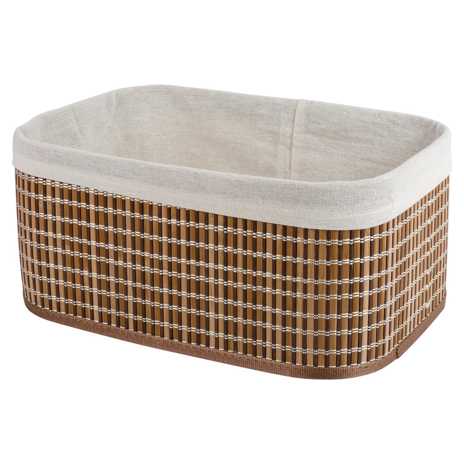 Корзина для хранения Selecta 36x24x16 см из бамбука коричневого цвета