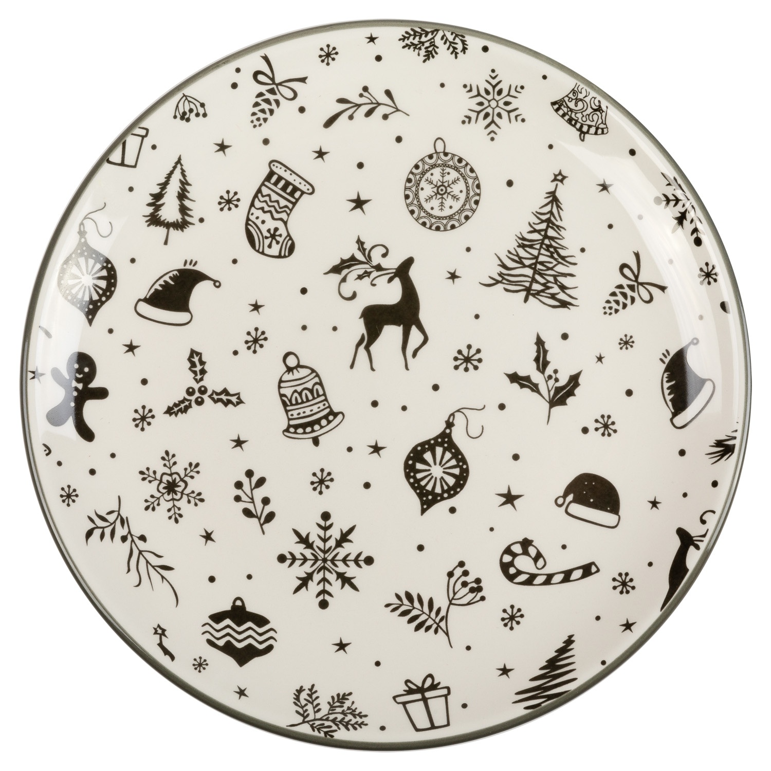 Тарелка для закусок Selecta Christmas «Новогодний калейдоскоп» 21 см