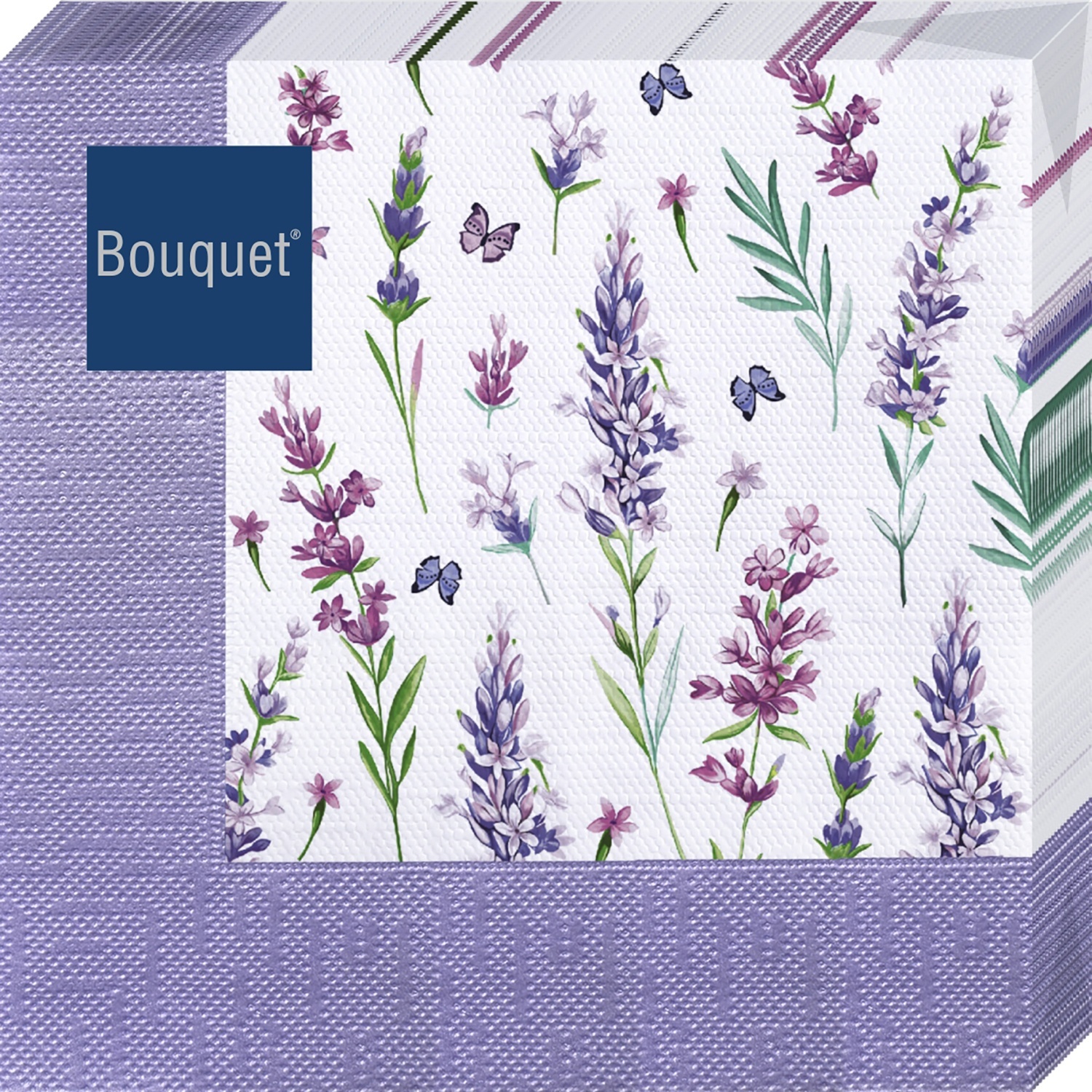 Салфетки бумажные Bouquet «Скатерть с лавандой» 20 шт.