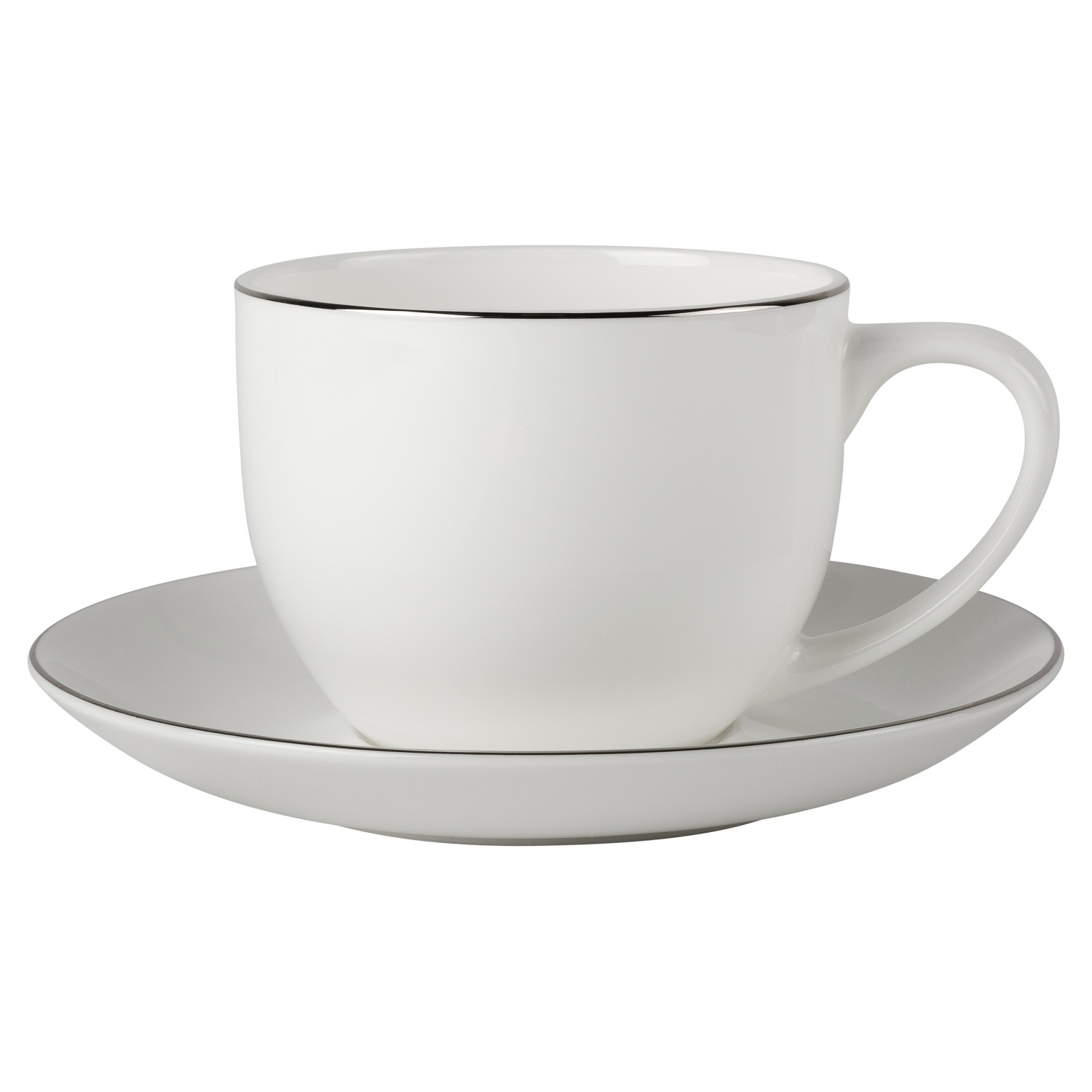 Чашка с блюдцем DOMEO Style silver line 220 мл