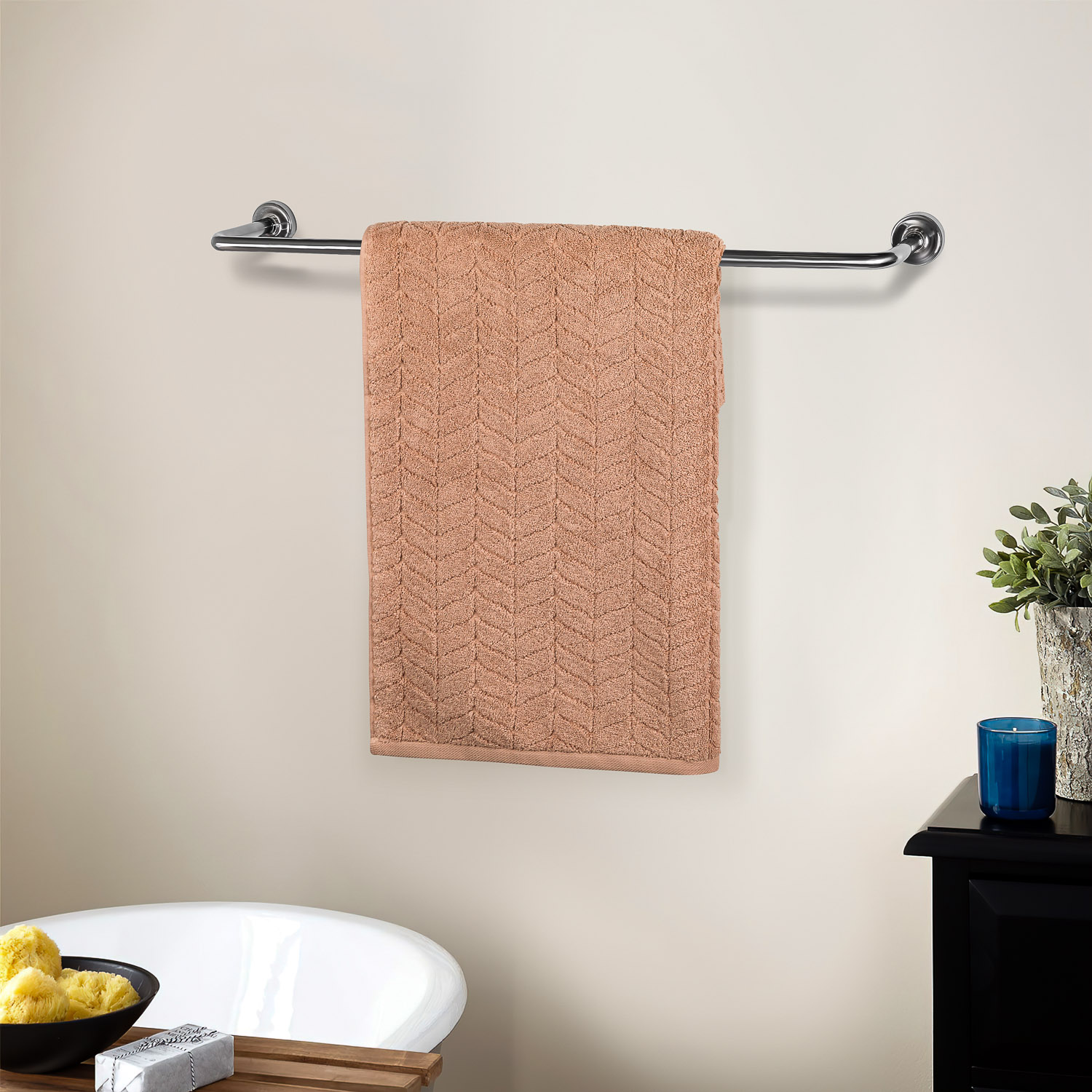 Полотенце для тела Selecta 65х140 см из махровой ткани бежевого цвета