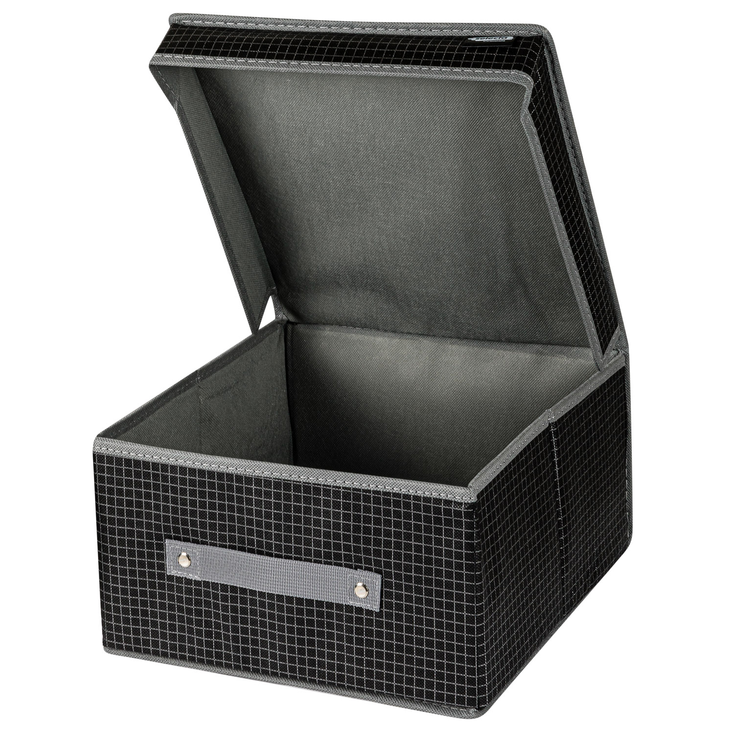 Коробка с крышкой Selecta «Черная клетка» 28x30x16 см